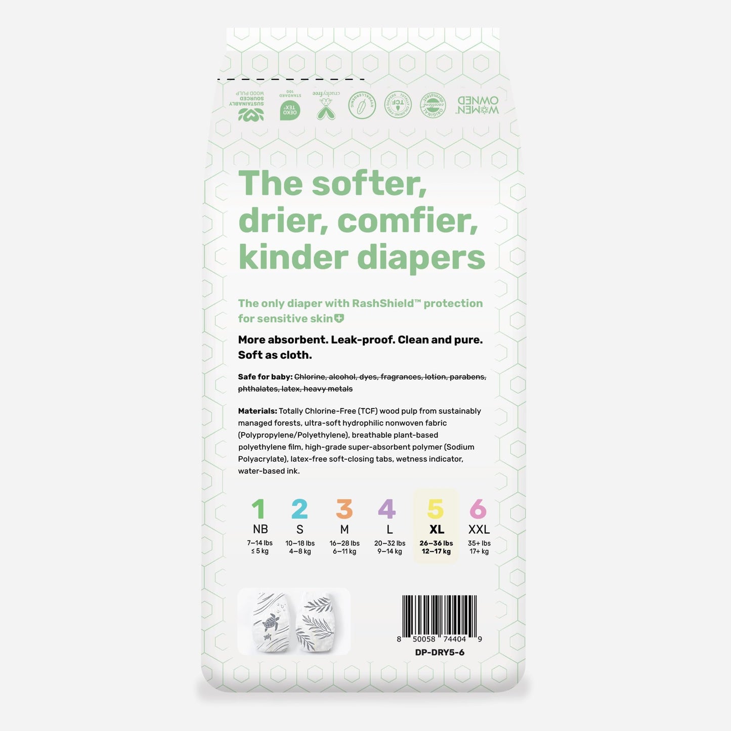 PARASOL Clear+Dry Disposable Diapers | RashShield Protection, Leakproof Design, Hypoallergenic | Size 4, (20-32 lbs) 48 Count