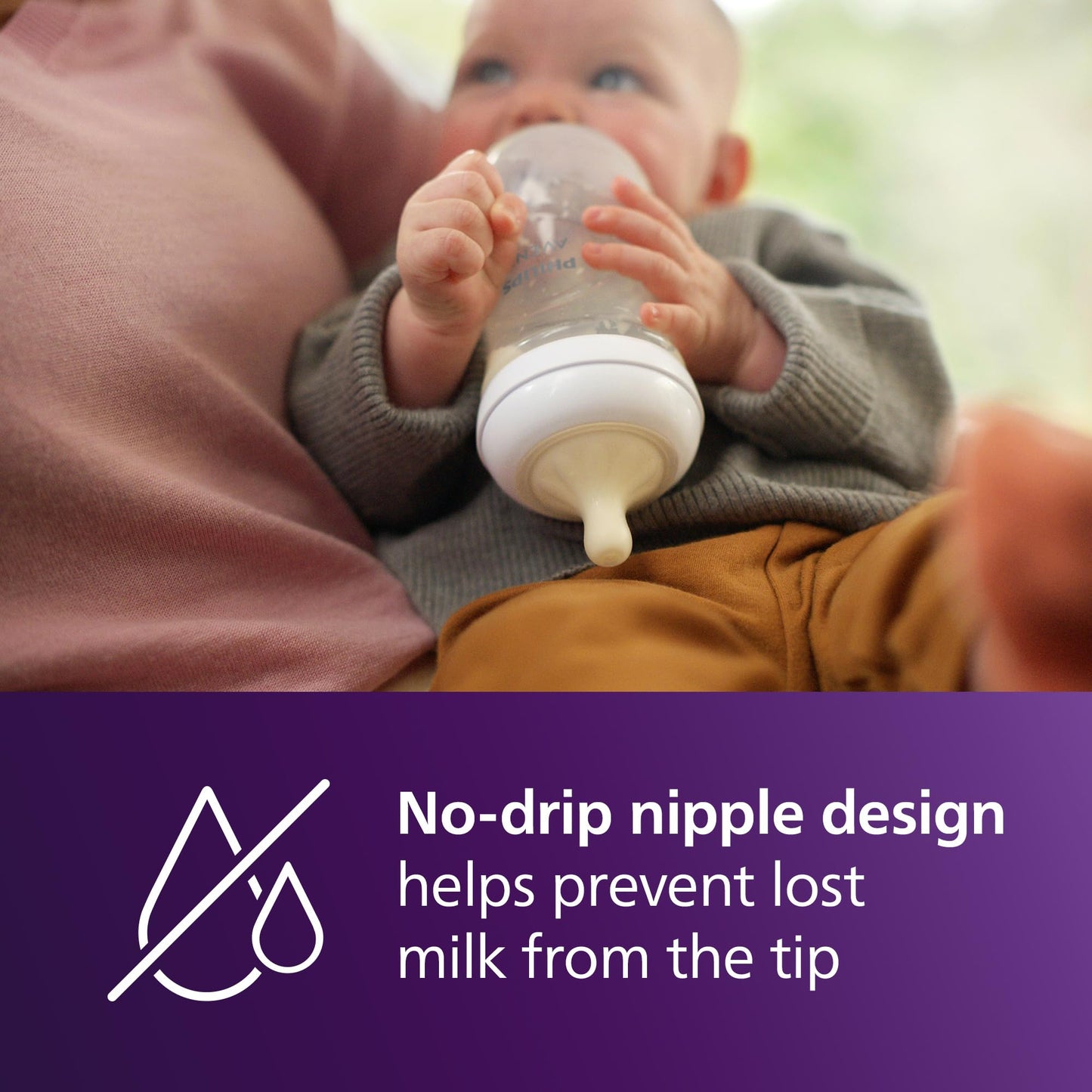 Philips Avent Natural Baby Bottles with Natural Response Nipples (Slow Flow, Flow 2), 4oz, 4-Pack