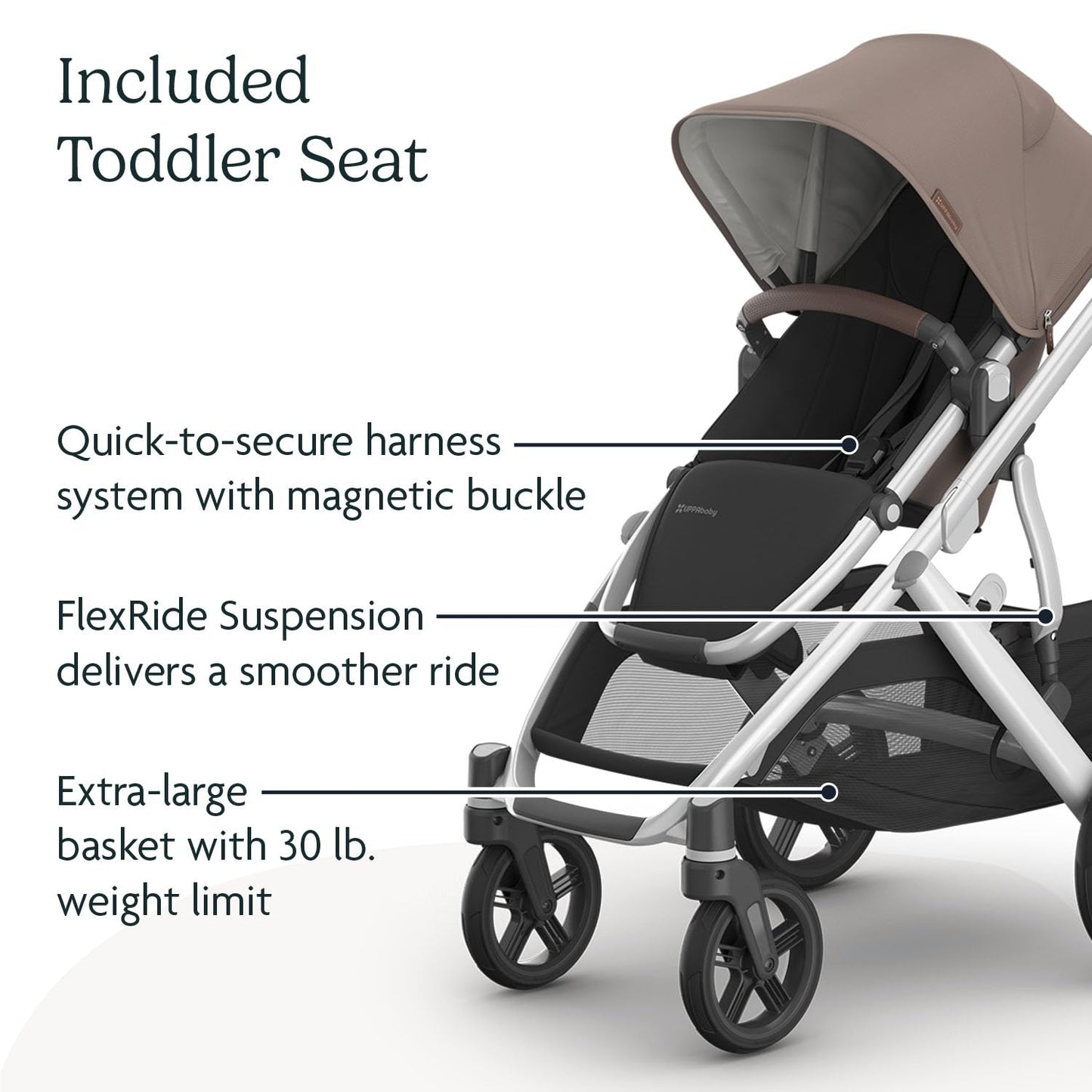 UPPAbaby Vista V3 Stroller - Full-Size Single-to-Double Stroller System