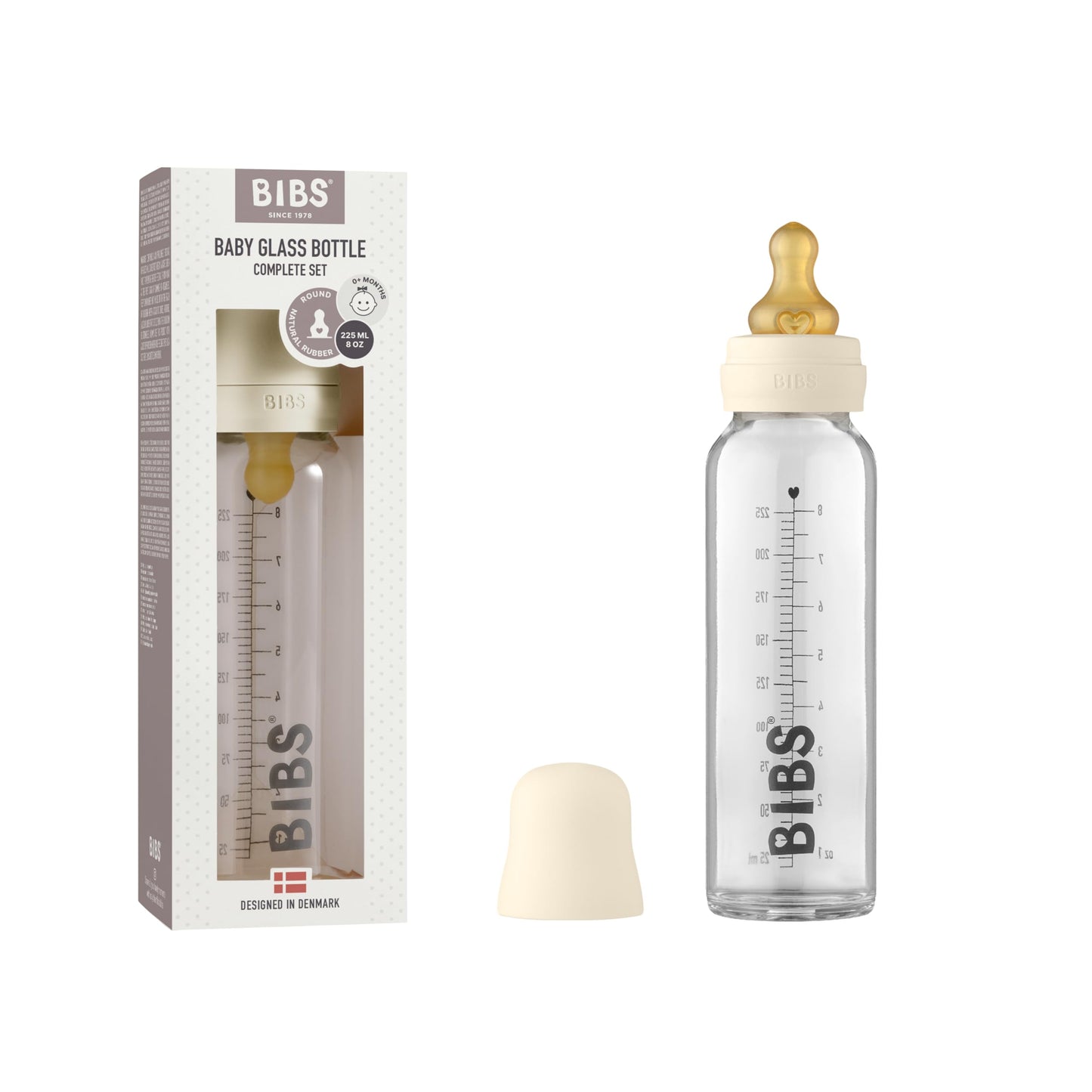 BIBS Glass Bottle 110ml | Made in Denmark
