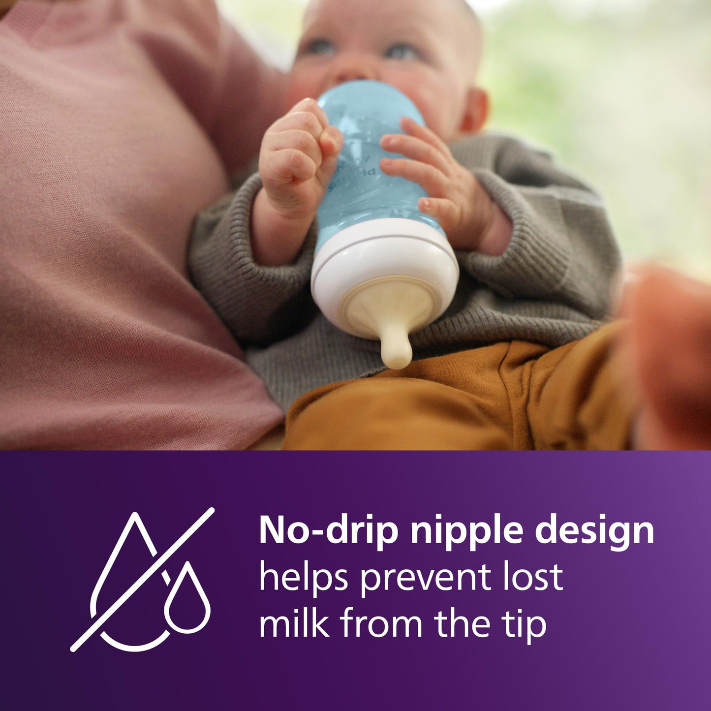 Philips Avent Natural Baby Bottles with Natural Response Nipples (Slow Flow, Flow 2), 4oz, 4-Pack