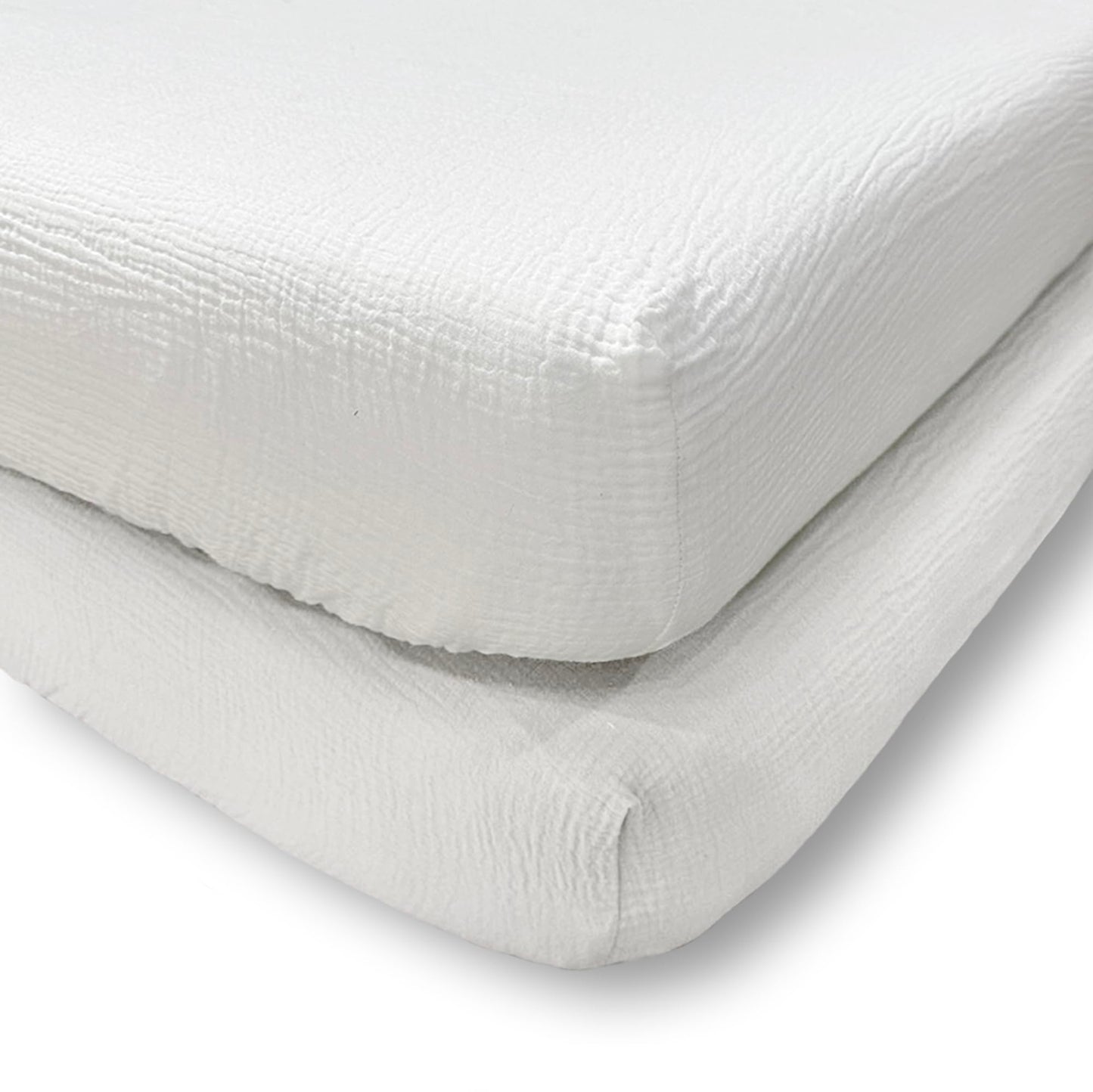 Levtex Baby - Cloud Muslin Crib Bed Set - Baby Nursery Set - Sage and White Stars - Sage Textured Muslin - 5 Piece Set Includes Quilt, Fitted Sheet, Two Swaddles & Bear Lovey