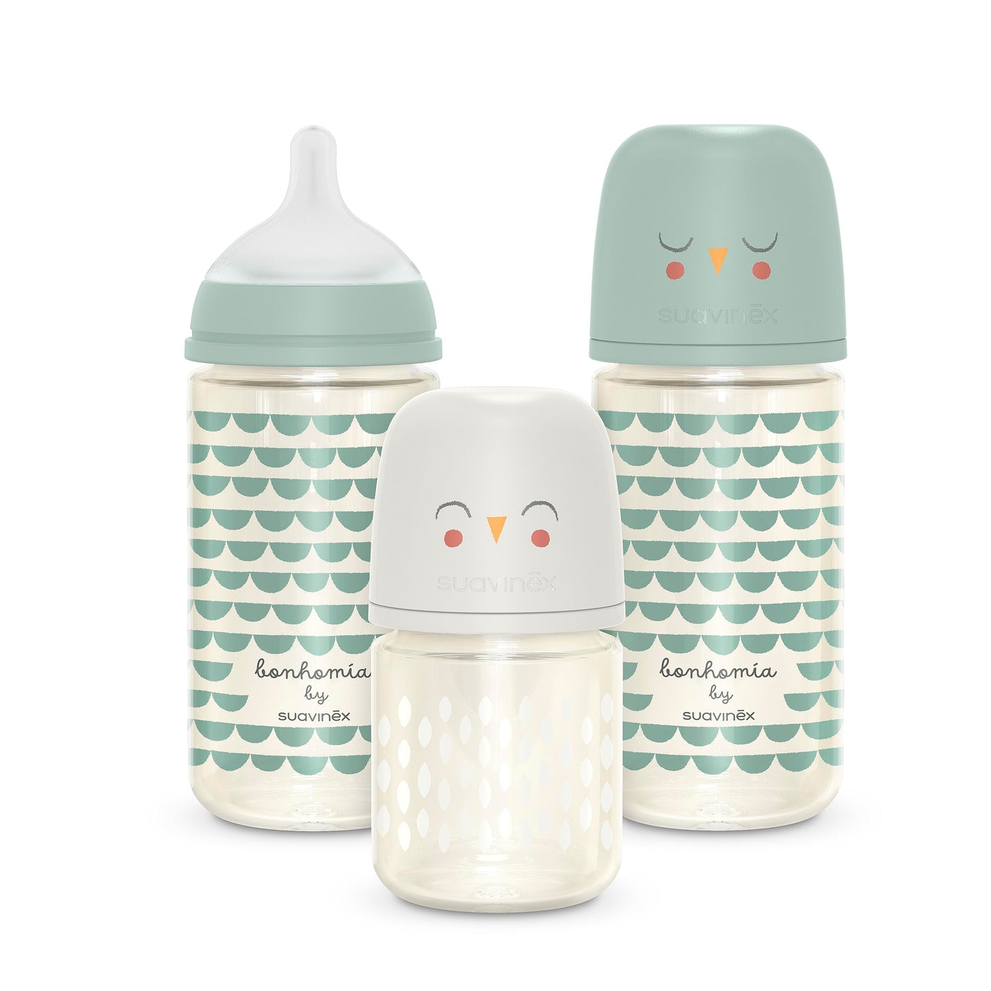 Suavinex Bonhomia Glass Baby Bottle with SX PRO Silicone Nipple, Anti Colic Baby Bottles3 Pack