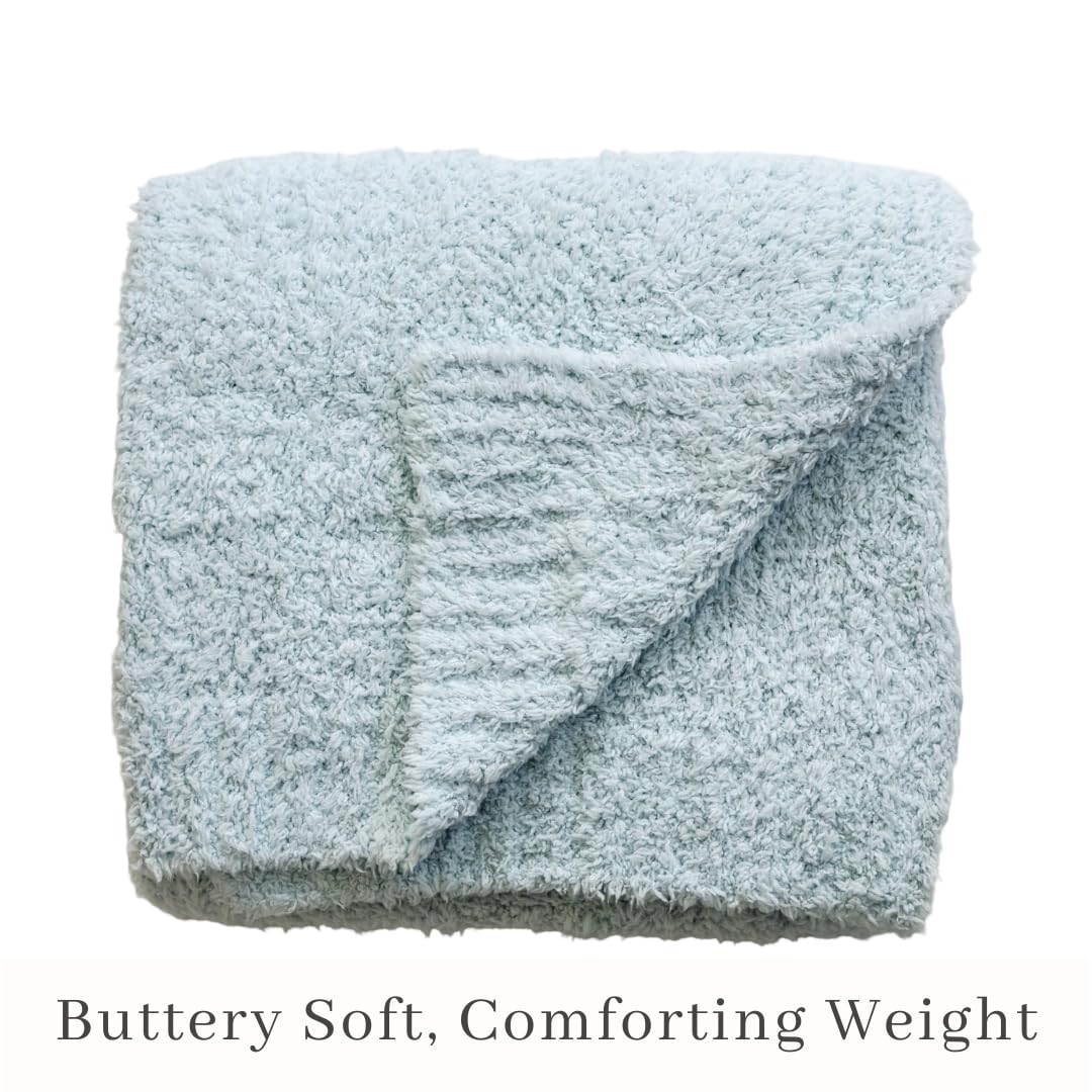 SARANONI Bamboni Luxury Baby Blanket | Plush Blanket for Infant Boys & Girls | Receiving Blanket 30” x 40” | Gray