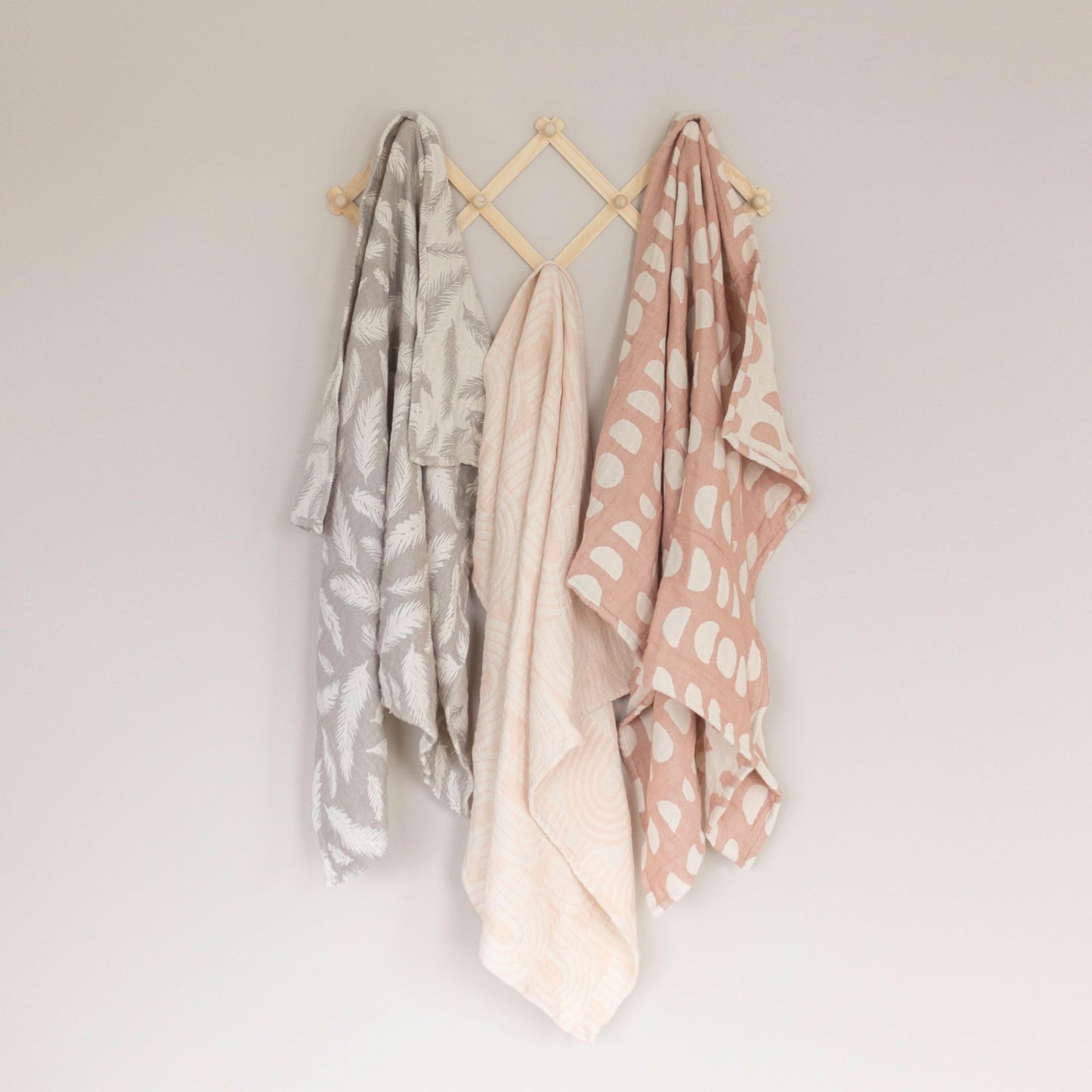 Crane Baby Blanket, 36” x 36”, Soft Cotton Quilted Nursery Blanket for Boys and Girls, Copper, Ezra Print