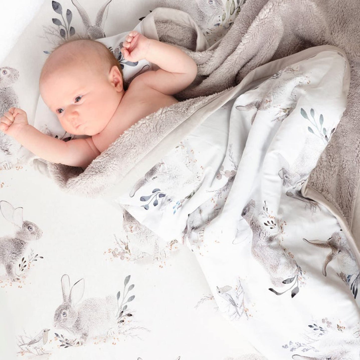 Oilo Baby Blanket, Luxury Soft Plush Backing & 100% Turkish Cotton Jersey Print