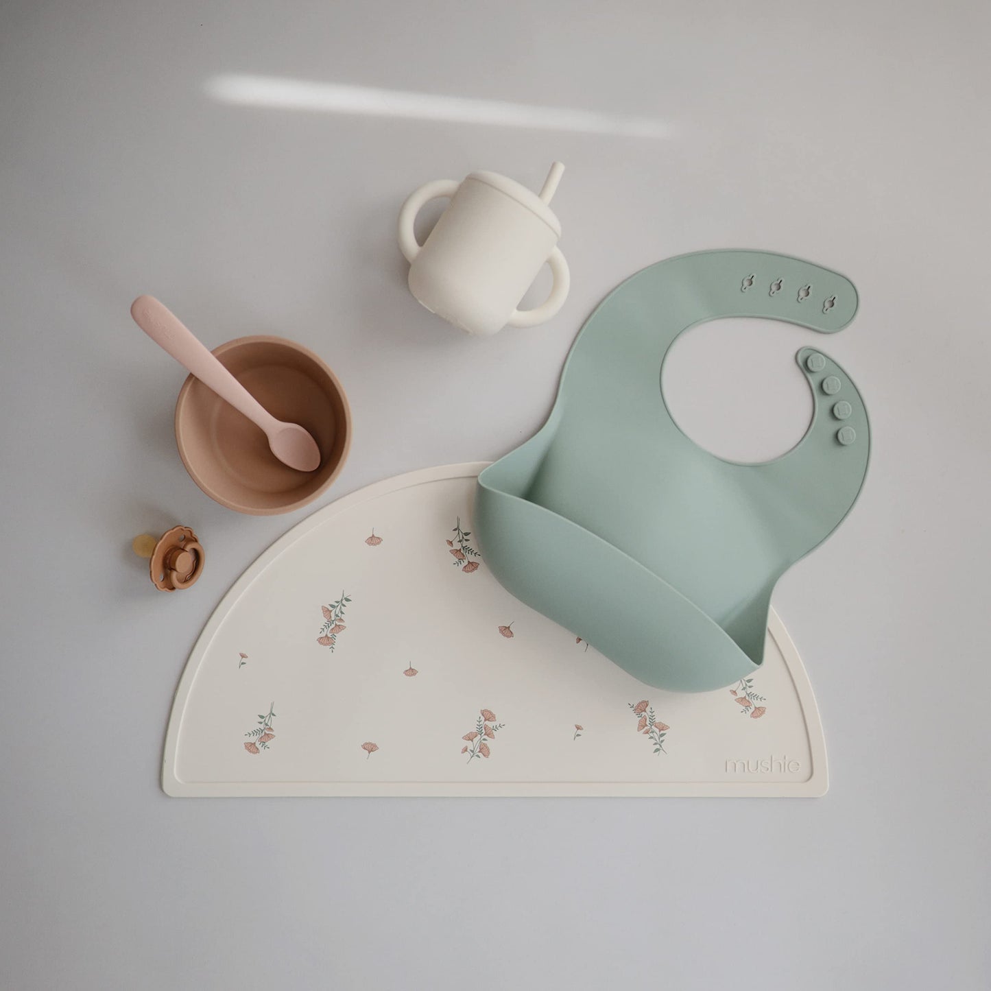 mushie 100% Silicone Training Cup & Straw for Toddlers | 6 Months+ (Whales)