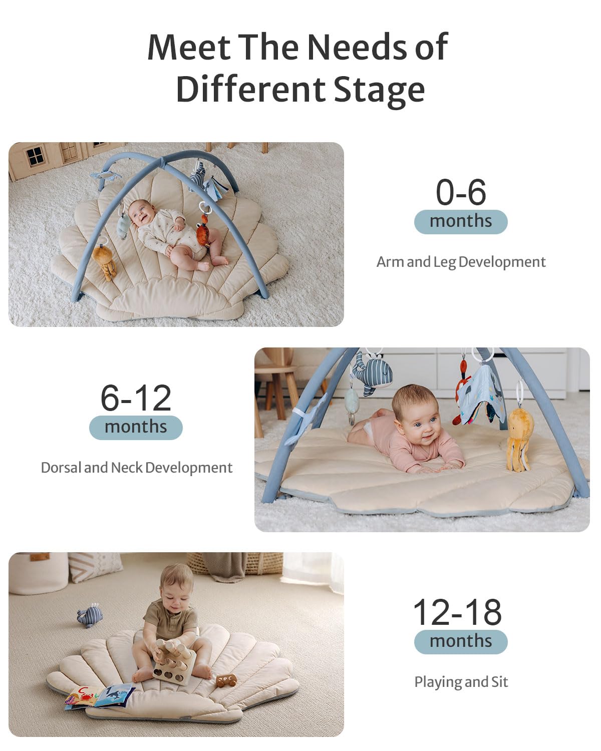Blissful Diary Shell Baby Play Gym Mat