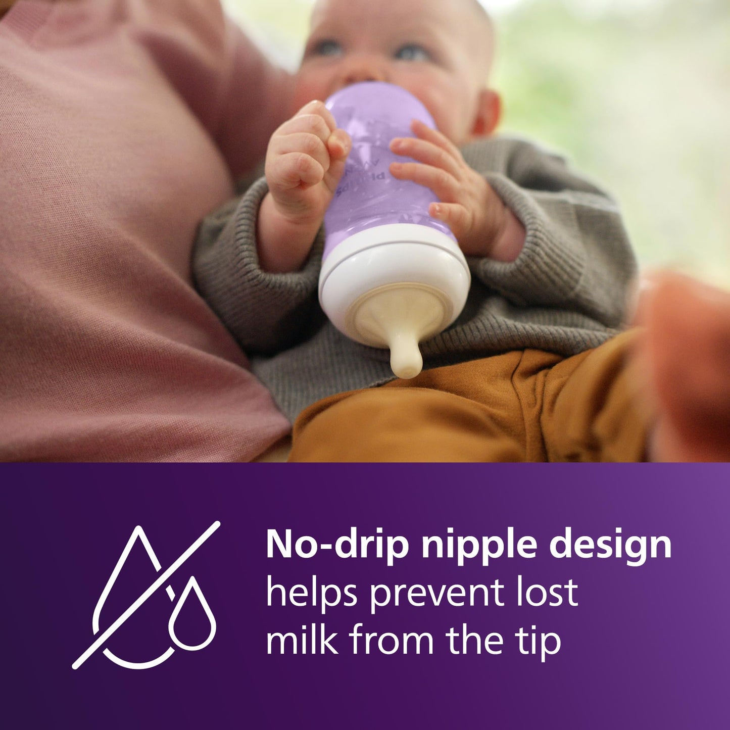 Philips Avent Natural Baby Bottles with Natural Response Nipples (Slow Flow, Flow 2), 4oz, 4-Pack