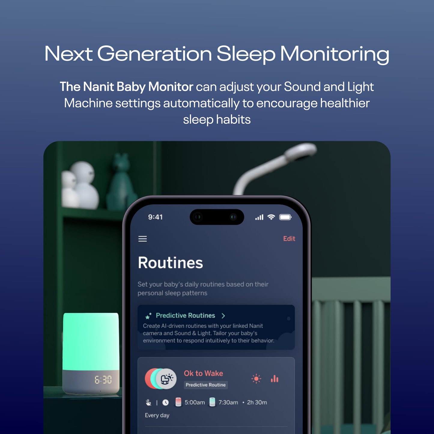 Nanit Pro Baby Sleep Monitoring System - Newborn Baby Essential Bundles Track Infant Sleep and Breathing Motion, 2-Way Audio, Sound & Motion Alerts, Night Vision