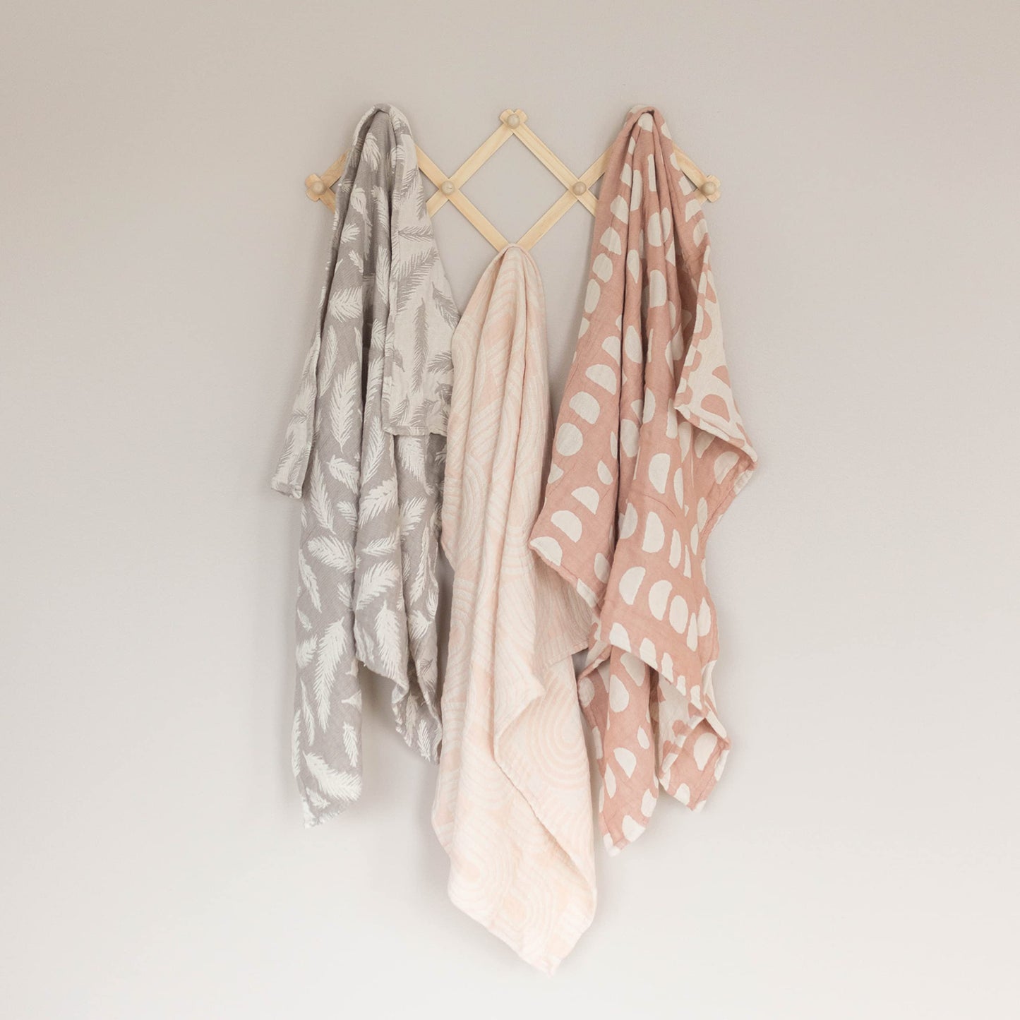 Crane Baby Blanket, 36” x 36”, Soft Cotton Quilted Nursery Blanket for Boys and Girls, Copper, Ezra Print