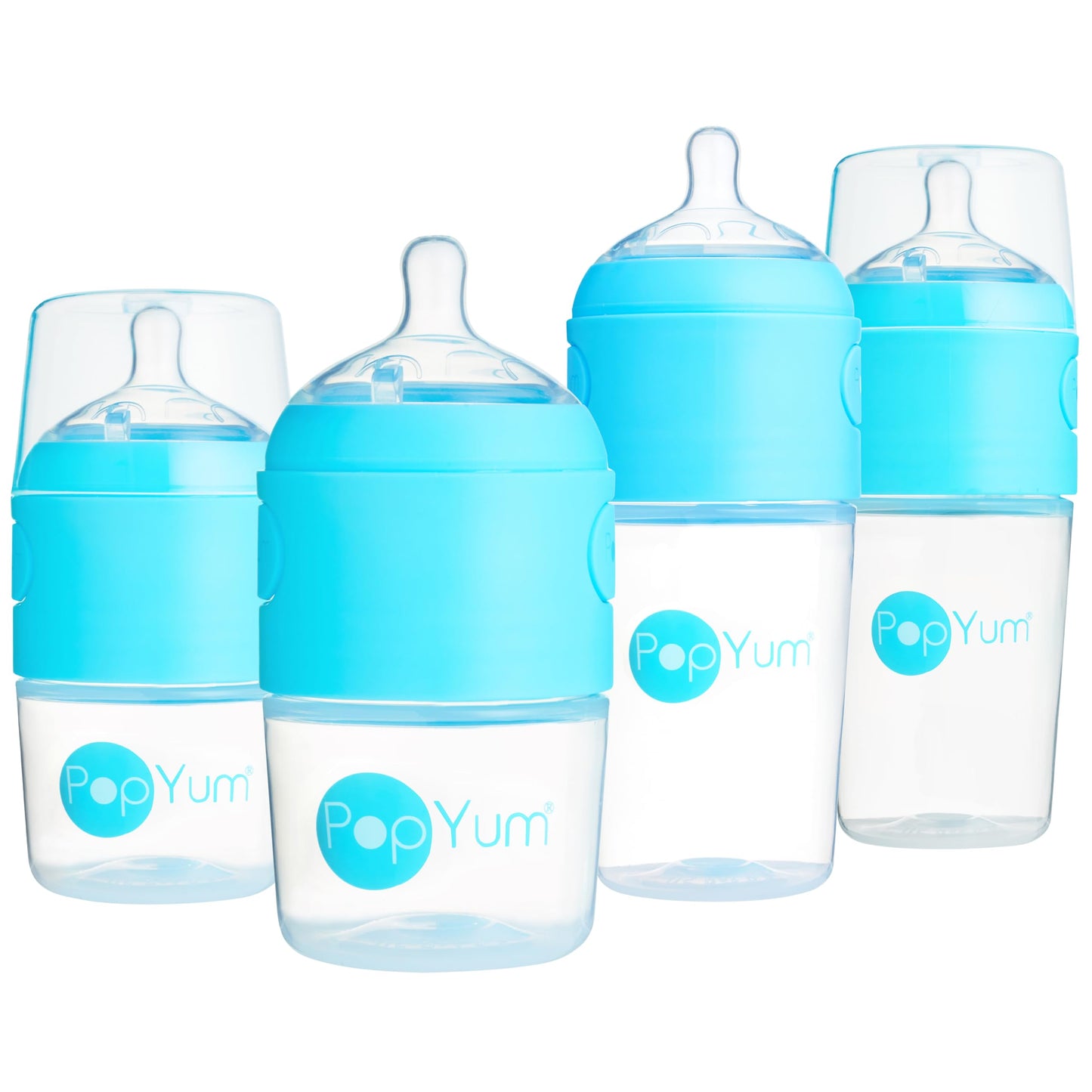 PopYum Orange Formula Making Baby Bottle Starter Set, 4-Pack