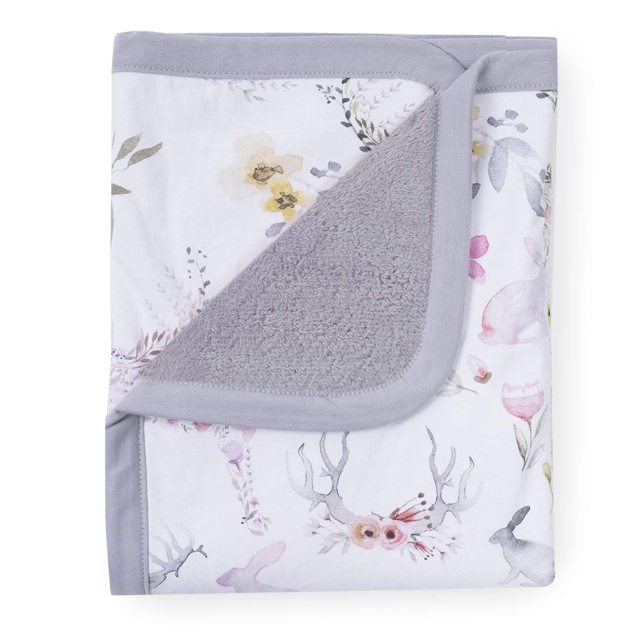 Oilo Baby Blanket, Luxury Soft Plush Backing & 100% Turkish Cotton Jersey Print