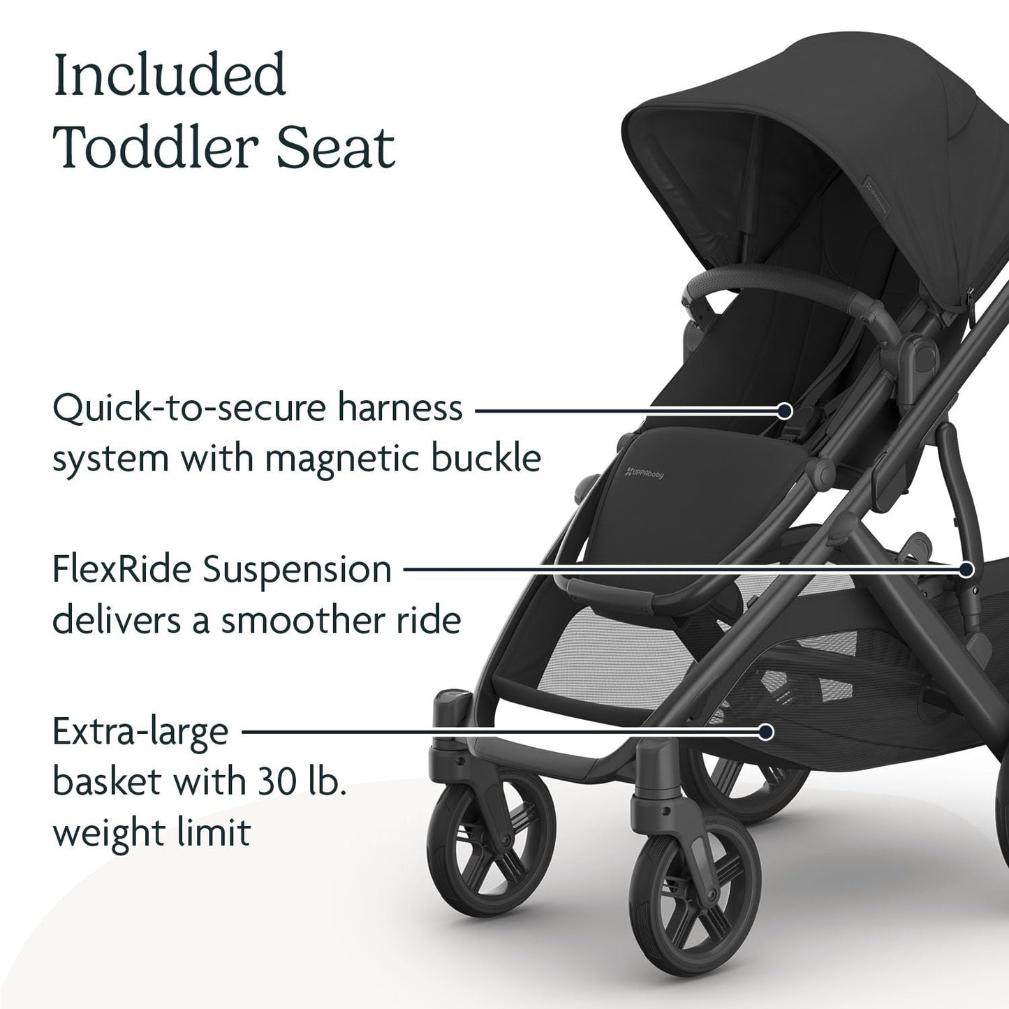 UPPAbaby Vista V3 Stroller - Full-Size Single-to-Double Stroller System