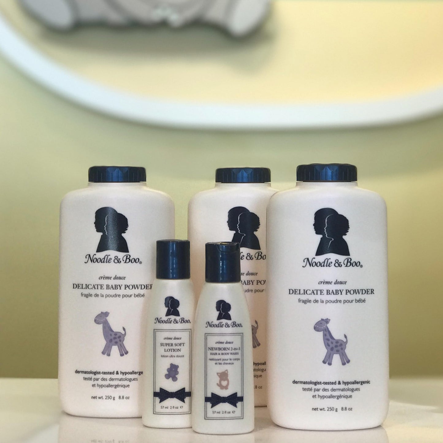 Noodle & Boo Bundle of Joy Newborn Baby Gift Set ; Newborn 2-in-1 Hair & Body Wash, Super Soft Baby Lotion