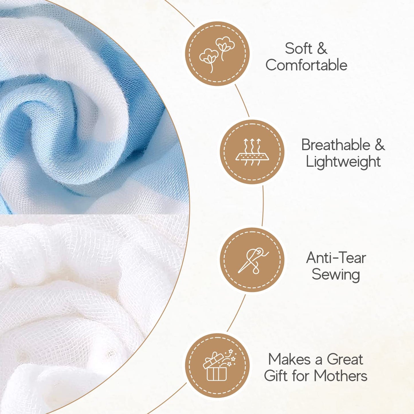 Muslin Hooded Baby Towel 4 Pack