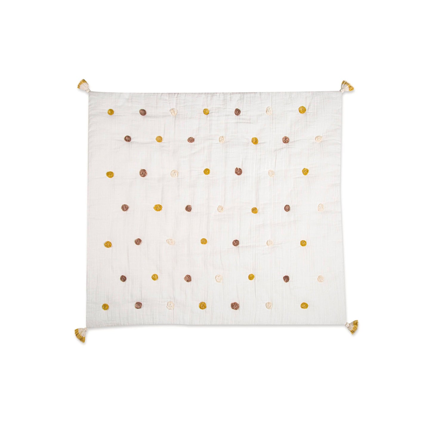 Crane Baby Blanket, 36” x 36”, Soft Cotton Quilted Nursery Blanket for Boys and Girls, Copper, Ezra Print