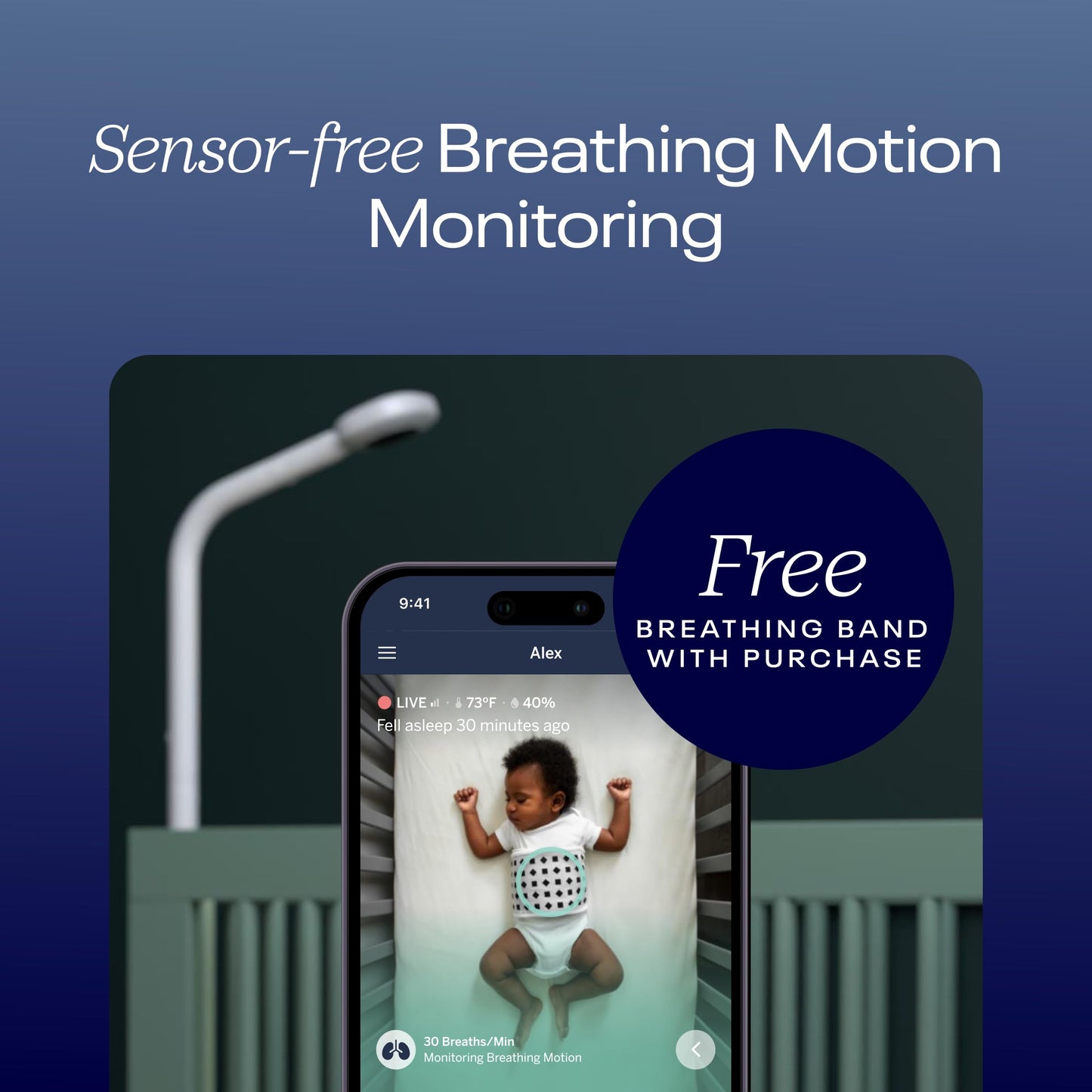 Nanit Pro Baby Sleep Monitoring System - Newborn Baby Essential Bundles Track Infant Sleep and Breathing Motion, 2-Way Audio, Sound & Motion Alerts, Night Vision