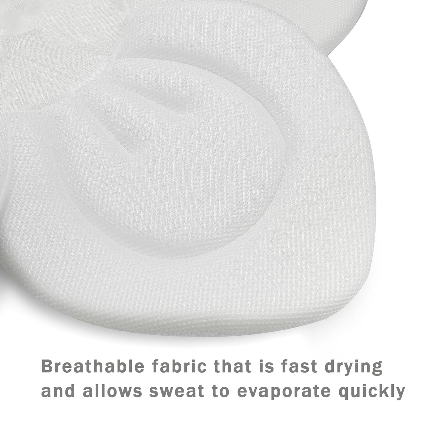 PandaEar Baby Bath Pad for Infant Newborn | Soft Flower Petals for Sink Bathtub Essentials Shower Gift (Grey)