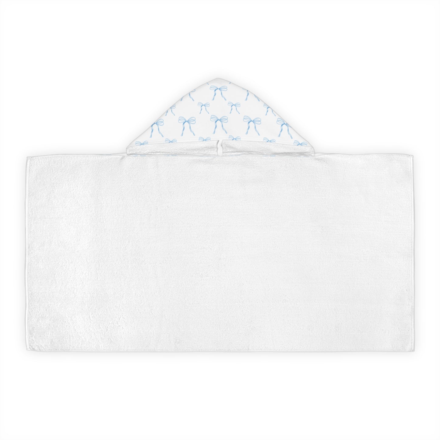 Child Hooded Towel- Blue Bows