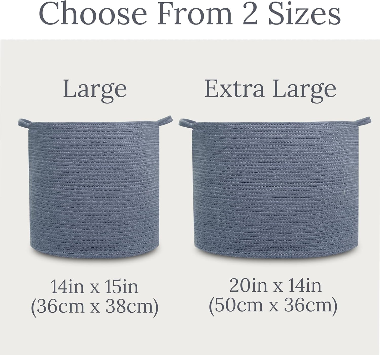 Large Woven Storage Basket (15" X 15" X 14") - Baby & Toy Organizer