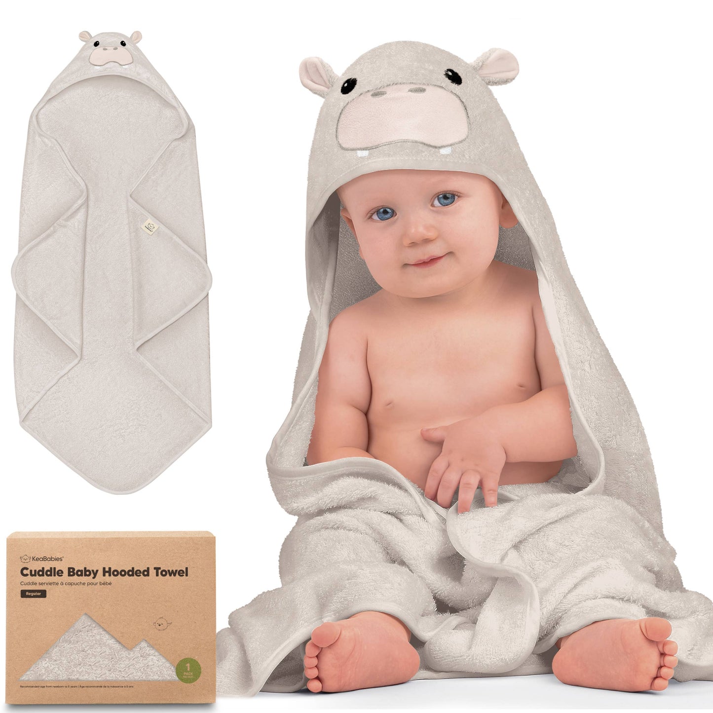 KeaBabies - KeaBabies Cuddle Baby Hooded Towel - All The Things Baby