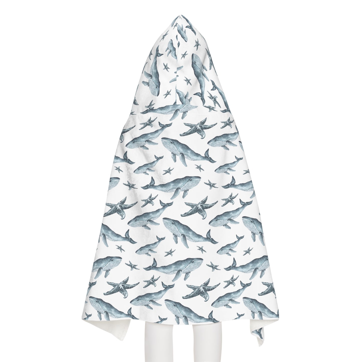 Child's Hooded Towel Whale Starfish