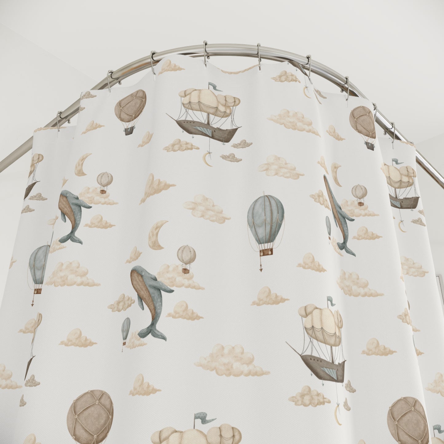 Shower Curtain Balloon Ships