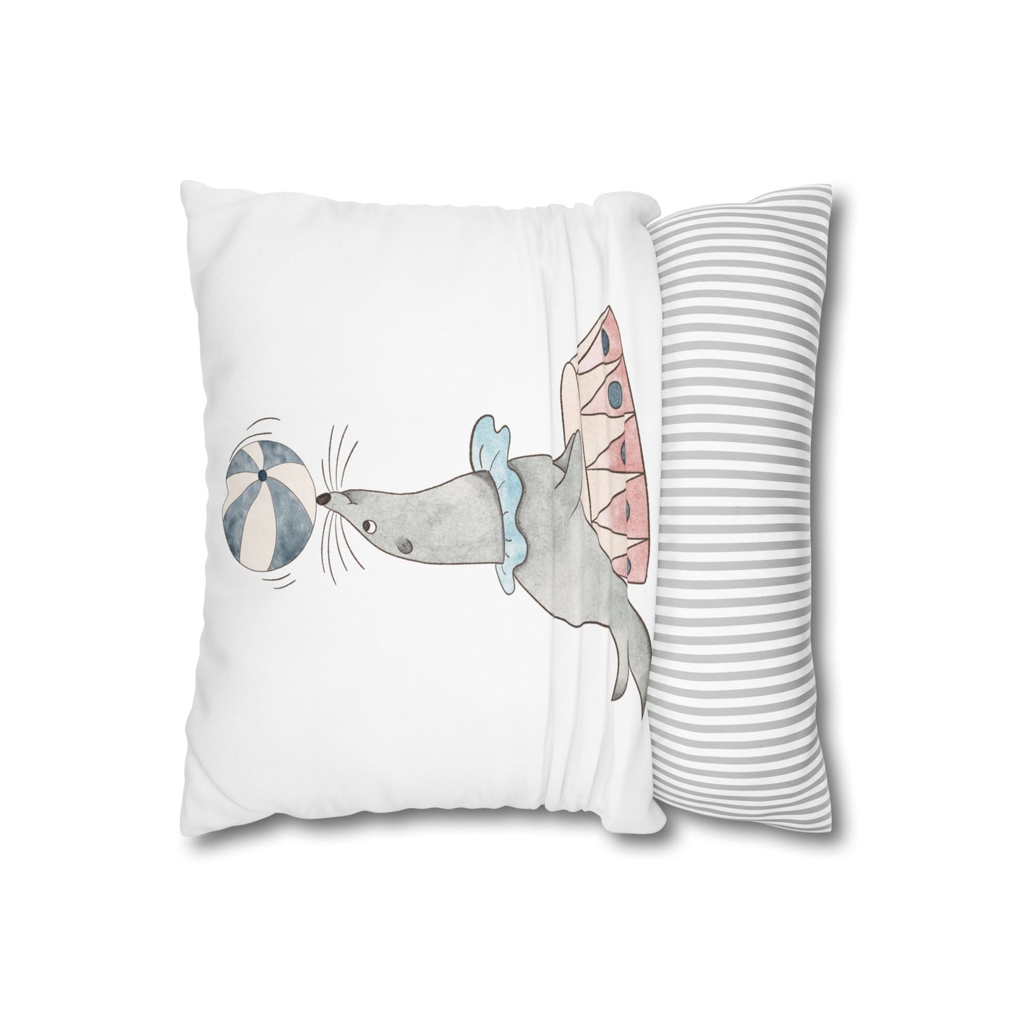 Throw Pillowcase Circus Seals