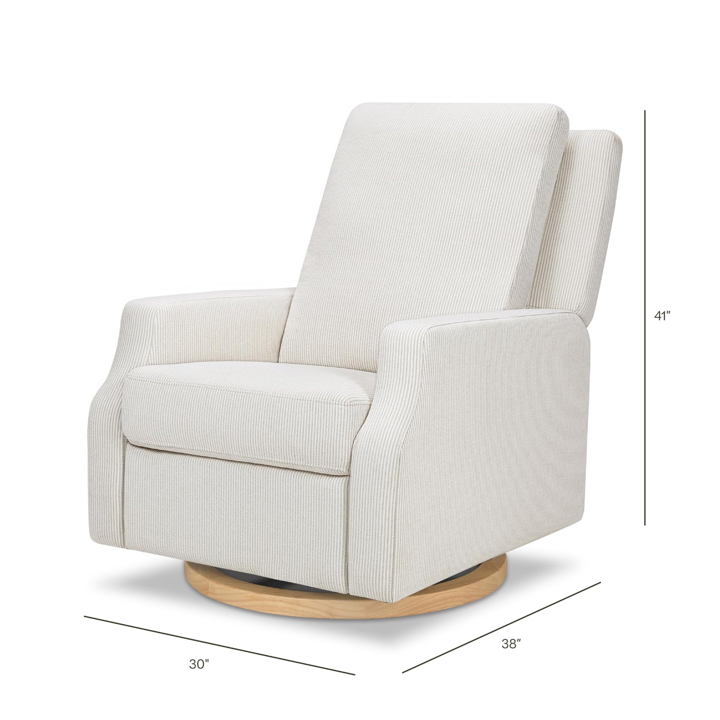 Namesake Crewe Glider Recliner Nursery Chair - GREENGUARD Gold & Certi-PUR US Certified, Ultra Cozy 360° Swivel Rocker Recliner