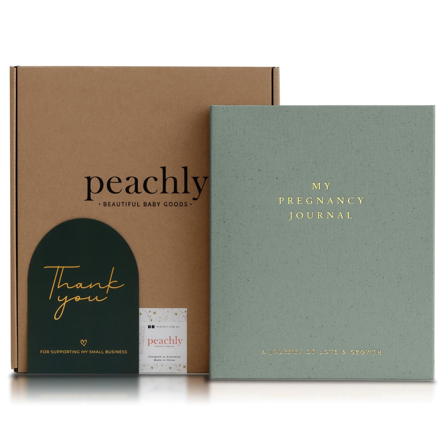 Peachly Pregnancy Journal - Linen Pregnancy Book to Capture Every Milestone - Pregnancy Must Haves - Baby Book Keepsake Pregnancy Journals For First Time Moms and Experienced Moms
