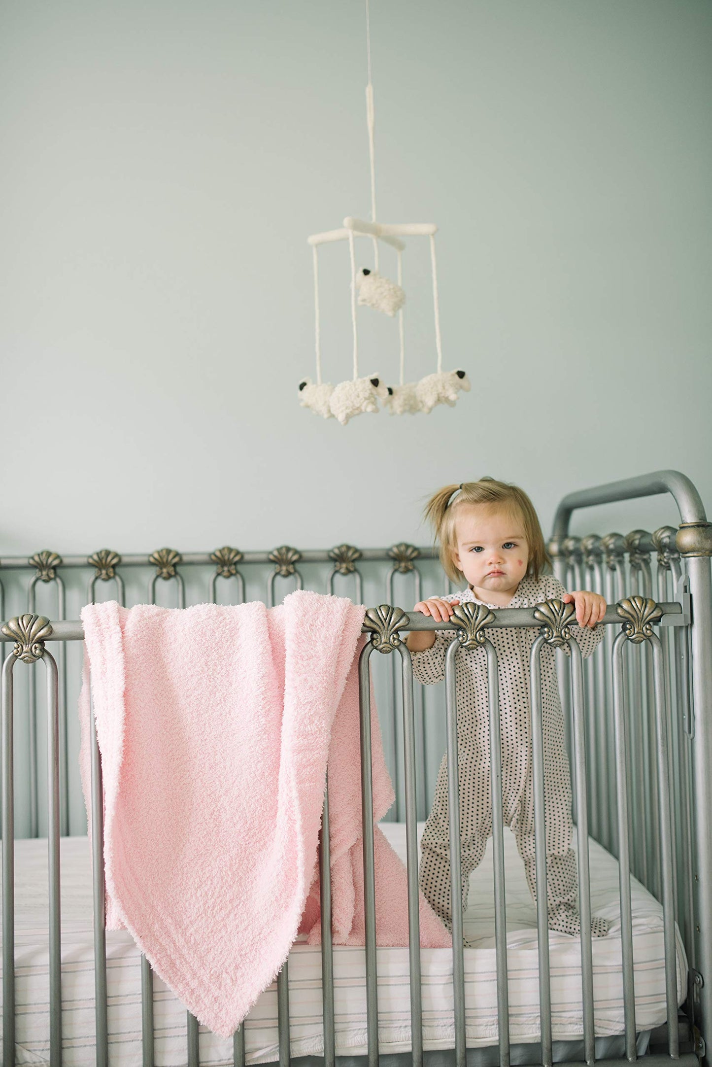 SARANONI Bamboni Luxury Baby Blanket | Plush Blanket for Infant Boys & Girls | Receiving Blanket 30” x 40” | Gray