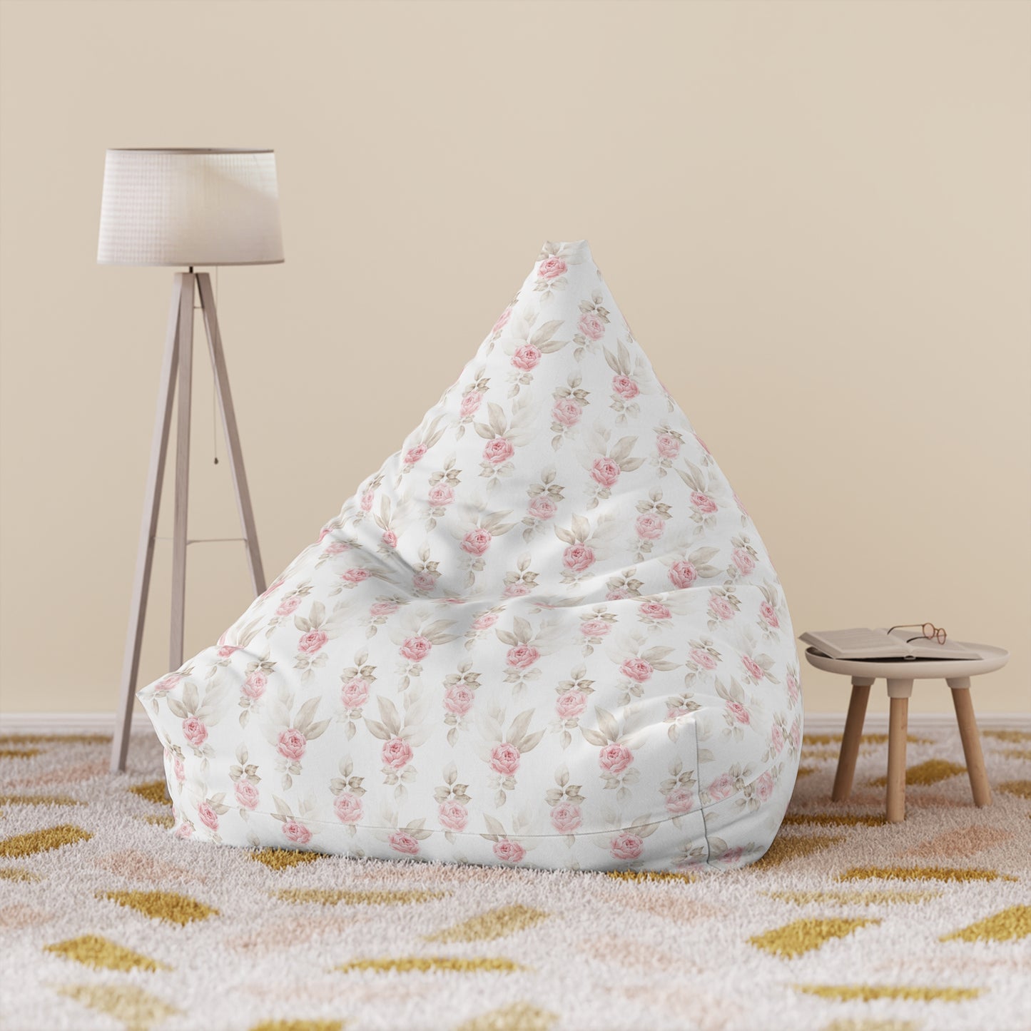 Kids Bean Bag Cover - Watercolor Floral
