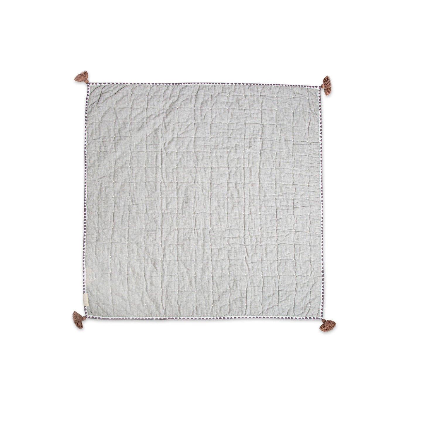 Crane Baby Blanket, 36” x 36”, Soft Cotton Quilted Nursery Blanket for Boys and Girls, Copper, Ezra Print