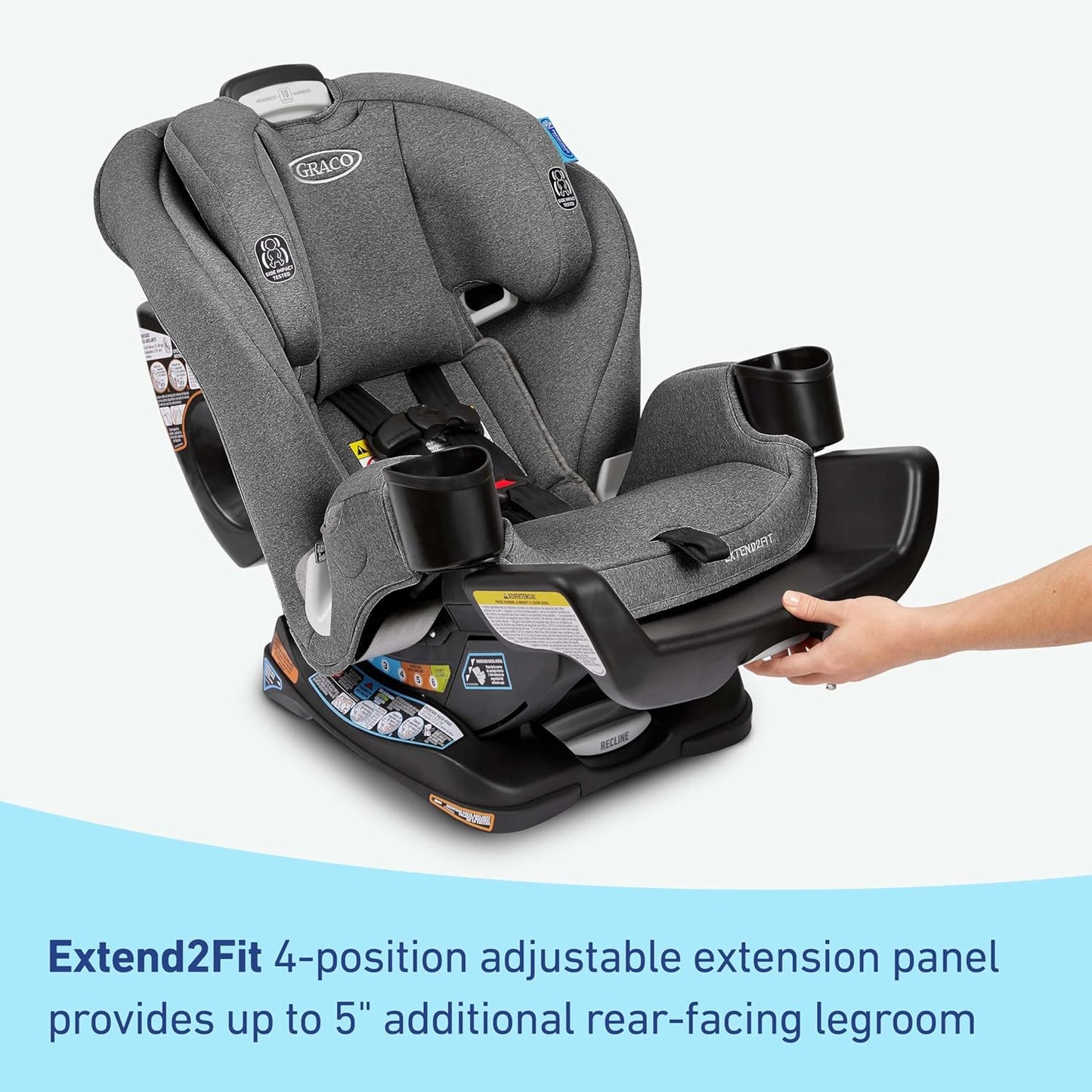 Graco Extend2Fit Convertible Baby Car Seat, Rear and Forward Facing