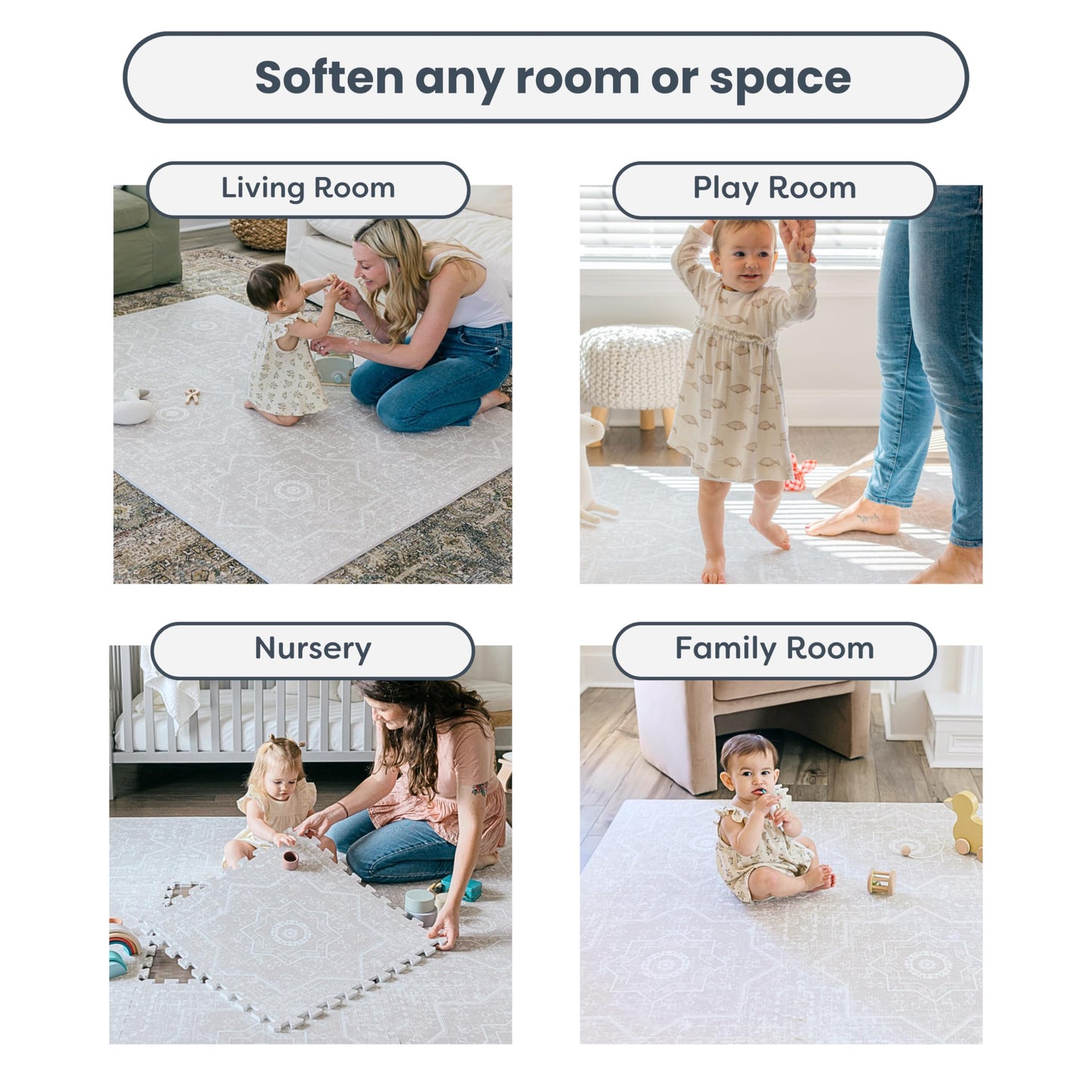 Baby Play Mats for Floor - Eden (4x6ft) - Premium EVA Foam Play Mat for Babies & Toddlers