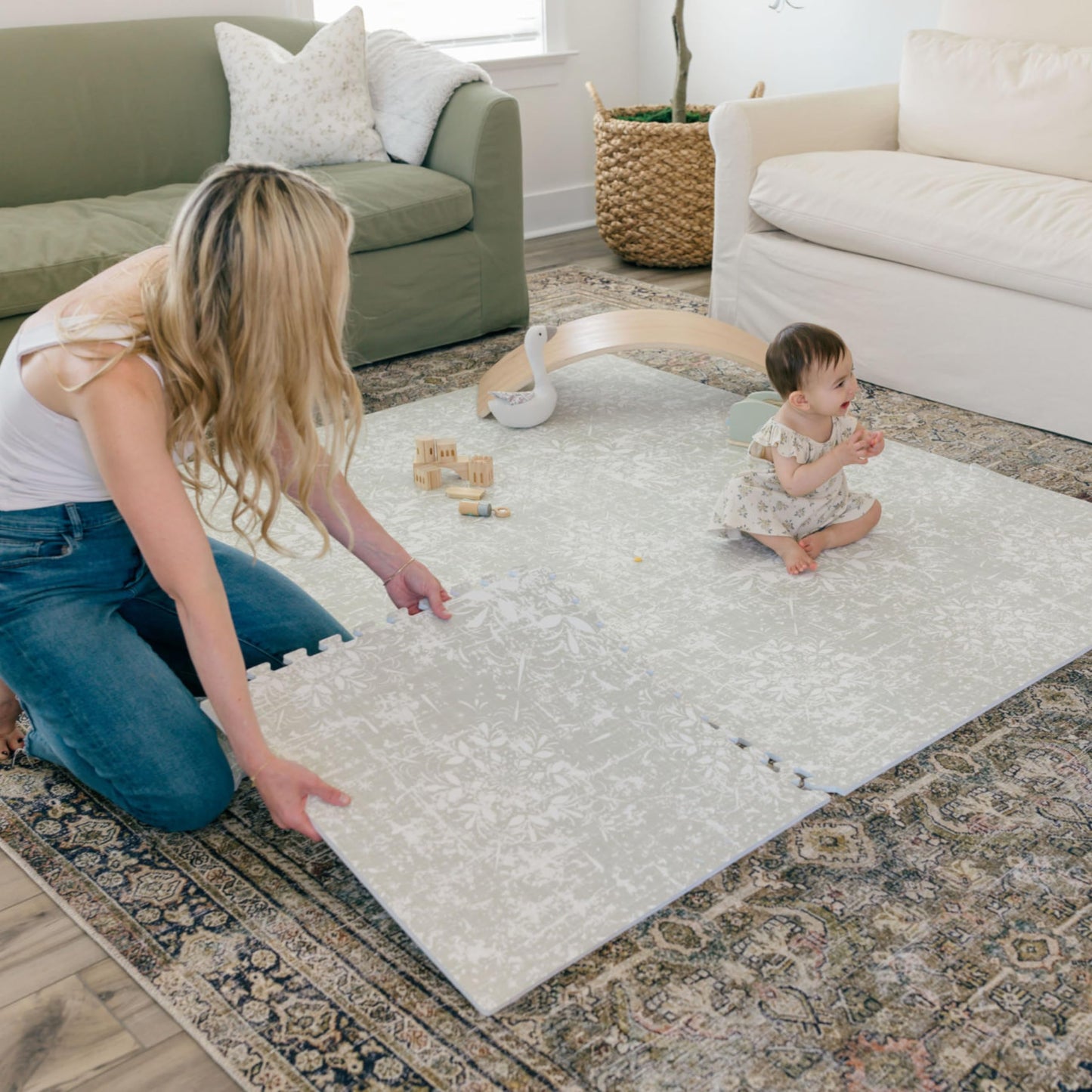 Baby Play Mats for Floor - Eden (4x6ft) - Premium EVA Foam Play Mat for Babies & Toddlers