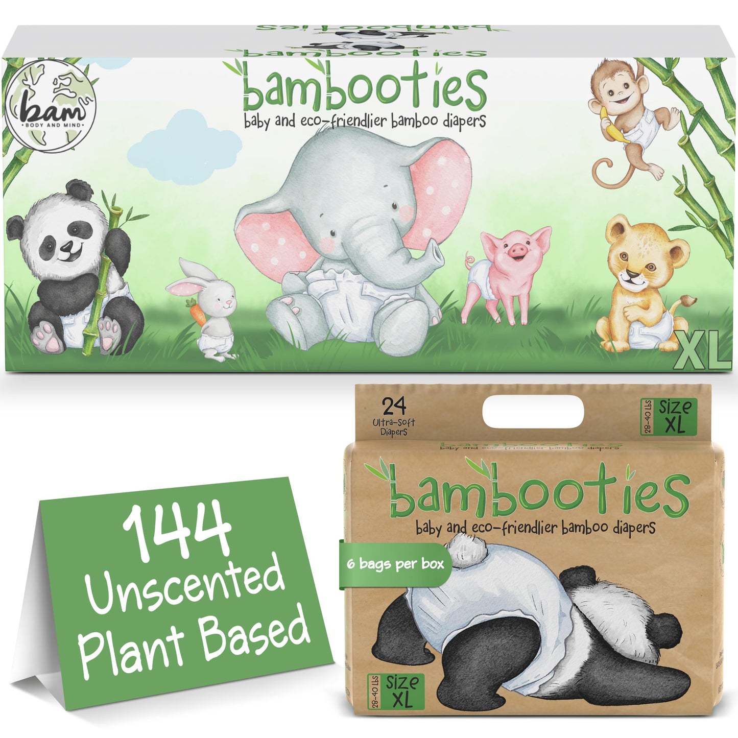 Bamboo Baby Diapers, Totally Chlorine Free,Non Toxic Eco Friendlier Plant-Based Materials.