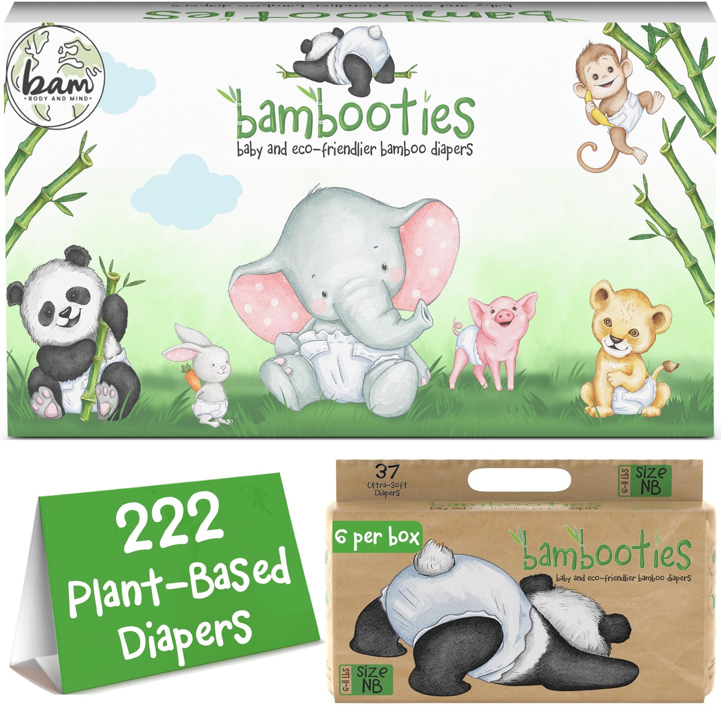 Bamboo Baby Diapers, Totally Chlorine Free,Non Toxic Eco Friendlier Plant-Based Materials.