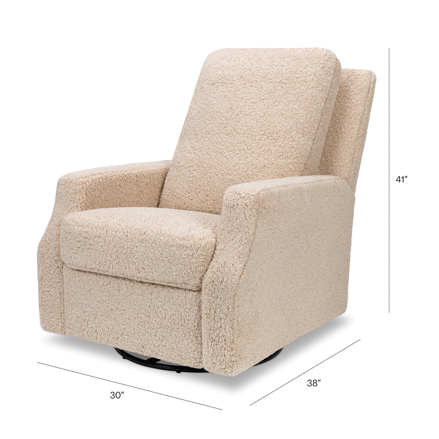 Namesake Crewe Glider Recliner Nursery Chair - GREENGUARD Gold & Certi-PUR US Certified, Ultra Cozy 360° Swivel Rocker Recliner