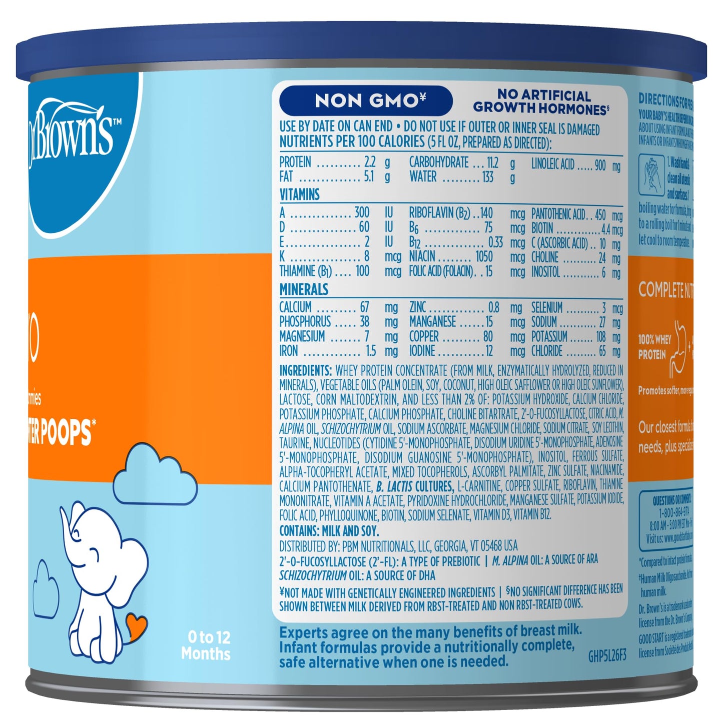 Good Start | Dr. Brown’s Gentle Pro, Infant Formula with Probiotics, DHA, Non-GMO, 32 OZ