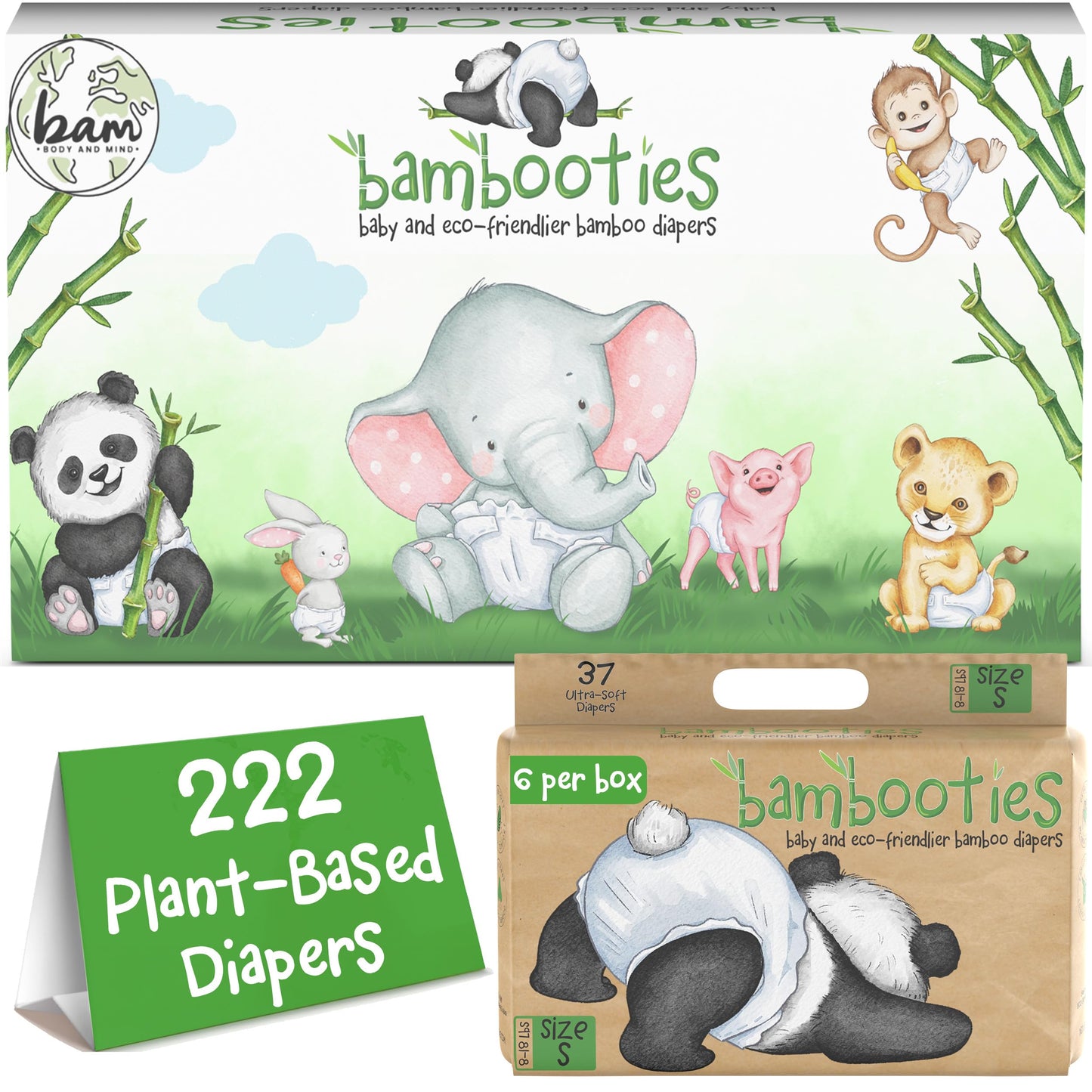 Bamboo Baby Diapers, Totally Chlorine Free,Non Toxic Eco Friendlier Plant-Based Materials.
