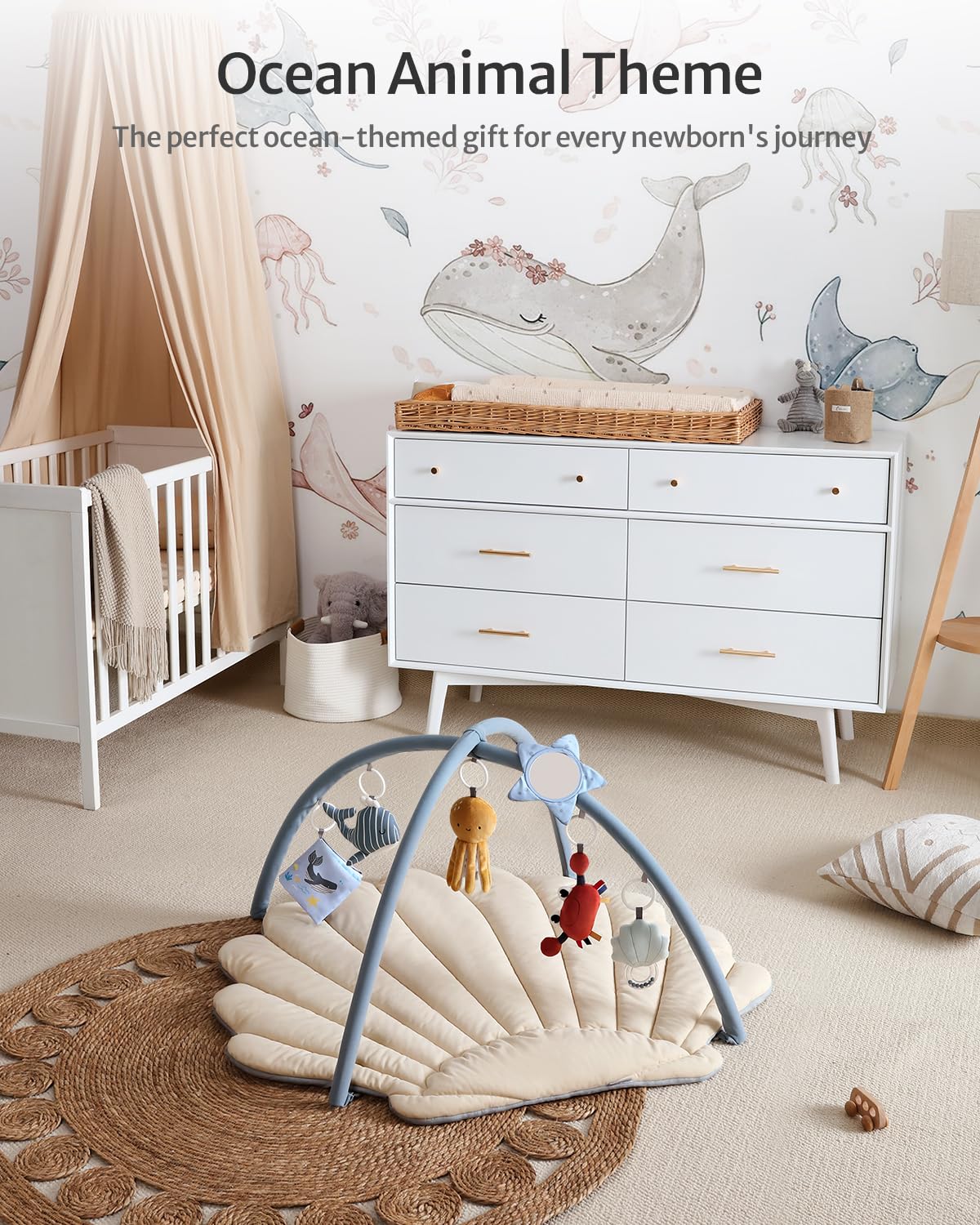 Blissful Diary Shell Baby Play Gym Mat