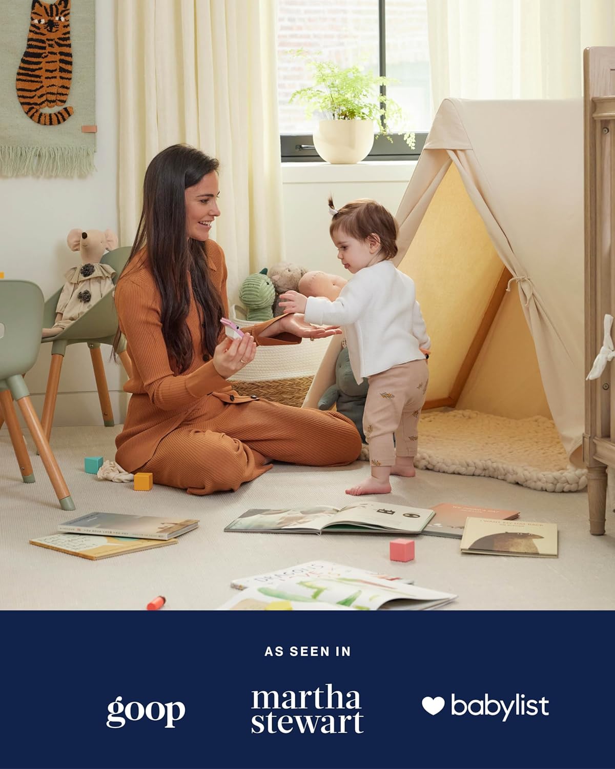 Lalo Play Tent - Indoor Tent for Kids and Toddlers, Made of FSC Certified Beechwood & Natural Canvas