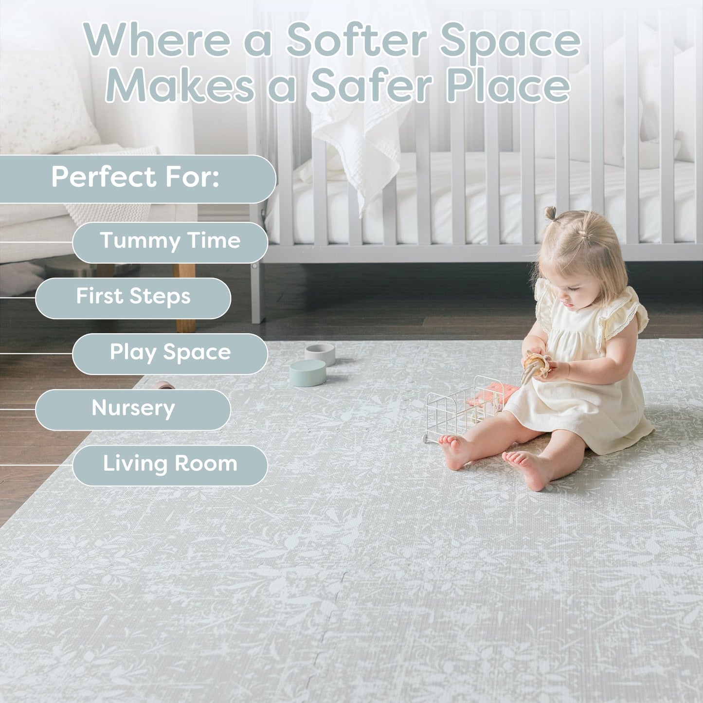 Baby Play Mats for Floor - Eden (4x6ft) - Premium EVA Foam Play Mat for Babies & Toddlers