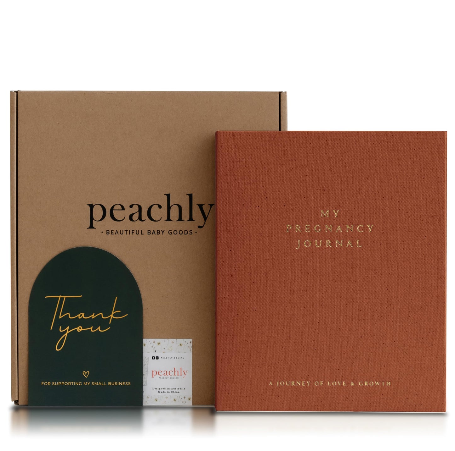 Peachly Pregnancy Journal - Linen Pregnancy Book to Capture Every Milestone - Pregnancy Must Haves - Baby Book Keepsake Pregnancy Journals For First Time Moms and Experienced Moms