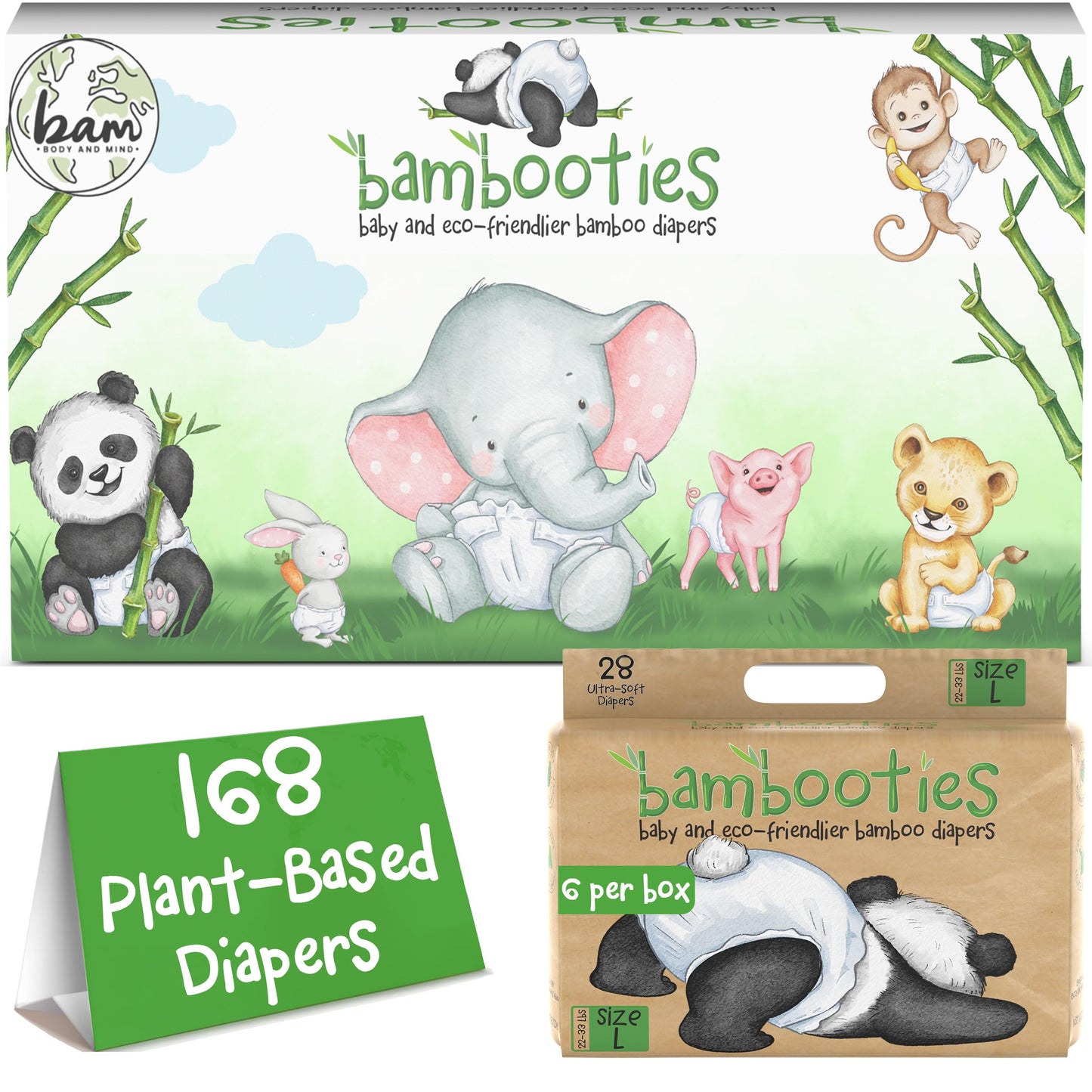 Bamboo Baby Diapers, Totally Chlorine Free,Non Toxic Eco Friendlier Plant-Based Materials.