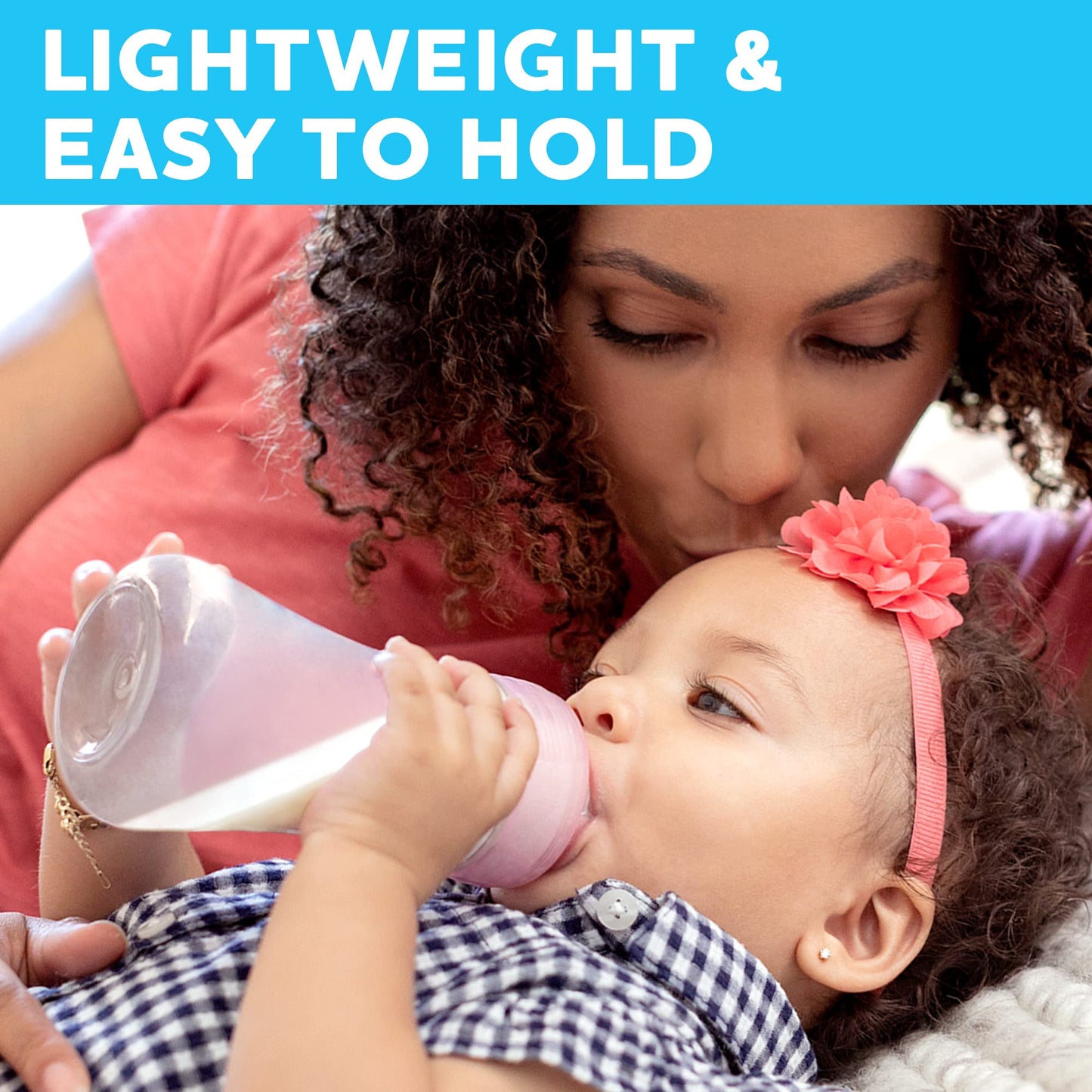 Chicco Duo 9oz. Hybrid Baby Bottle with Invinci-Glass Inside and Plastic Outside | Dishwasher, Bottle Warmer, and Electric Sterilizer Safe | Intui-Latch Nipple | Clear/Grey, 2pk