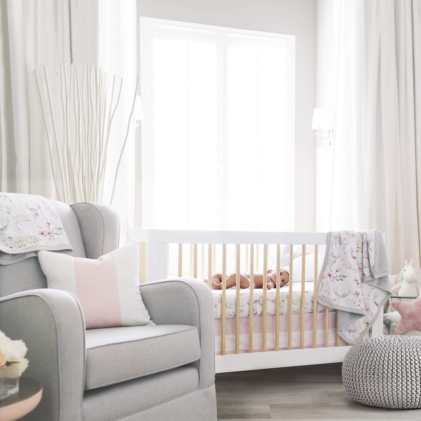 Oilo Baby Blanket, Luxury Soft Plush Backing & 100% Turkish Cotton Jersey Print