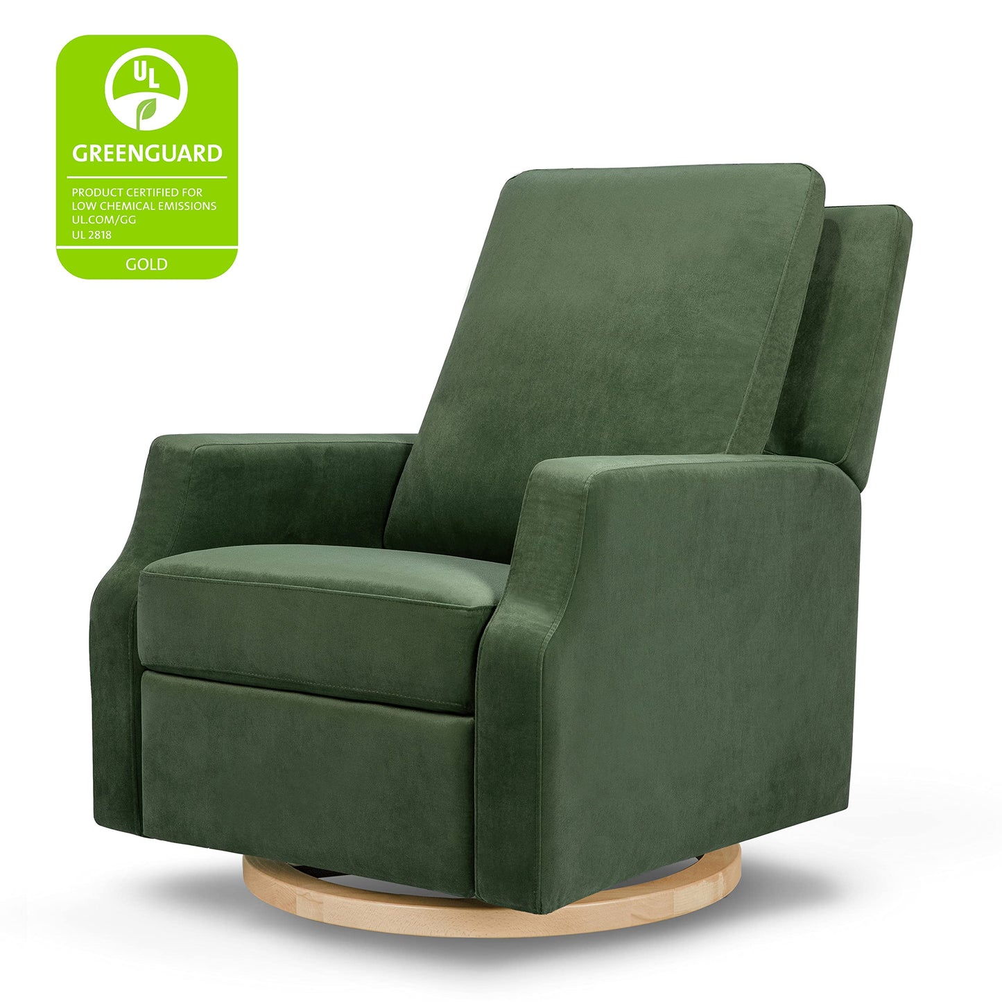 Namesake Crewe Glider Recliner Nursery Chair - GREENGUARD Gold & Certi-PUR US Certified, Ultra Cozy 360° Swivel Rocker Recliner